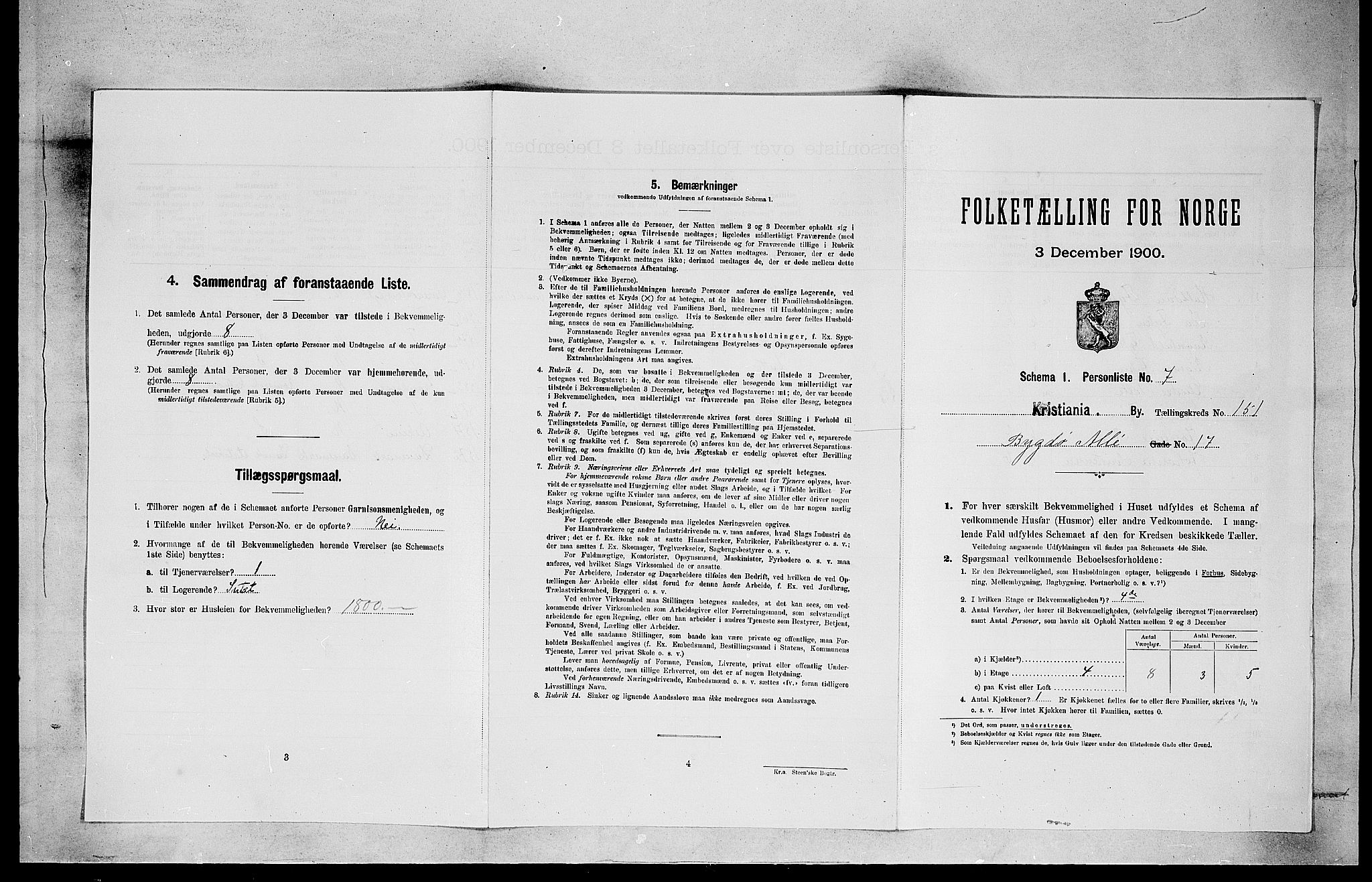 SAO, Folketelling 1900 for 0301 Kristiania kjøpstad, 1900, s. 9814