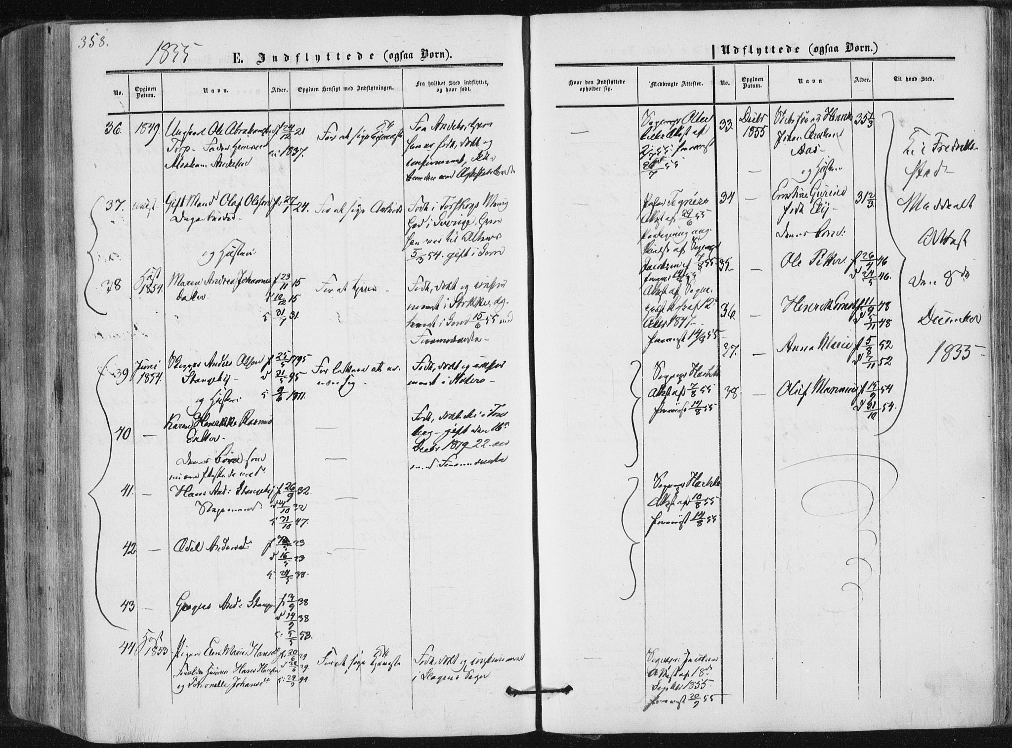 Tønsberg kirkebøker, AV/SAKO-A-330/F/Fa/L0008: Ministerialbok nr. I 8, 1855-1864, s. 358