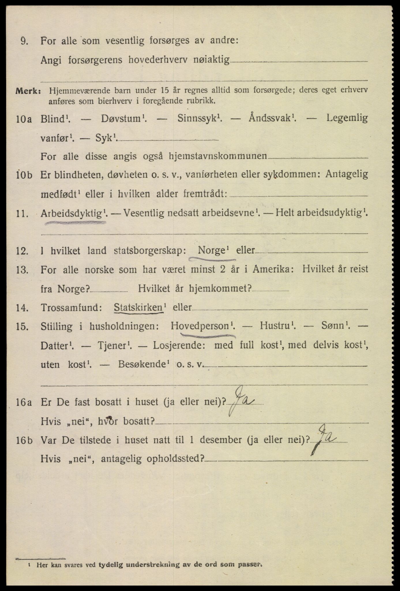 SAK, Folketelling 1920 for 1002 Mandal ladested, 1920, s. 6810