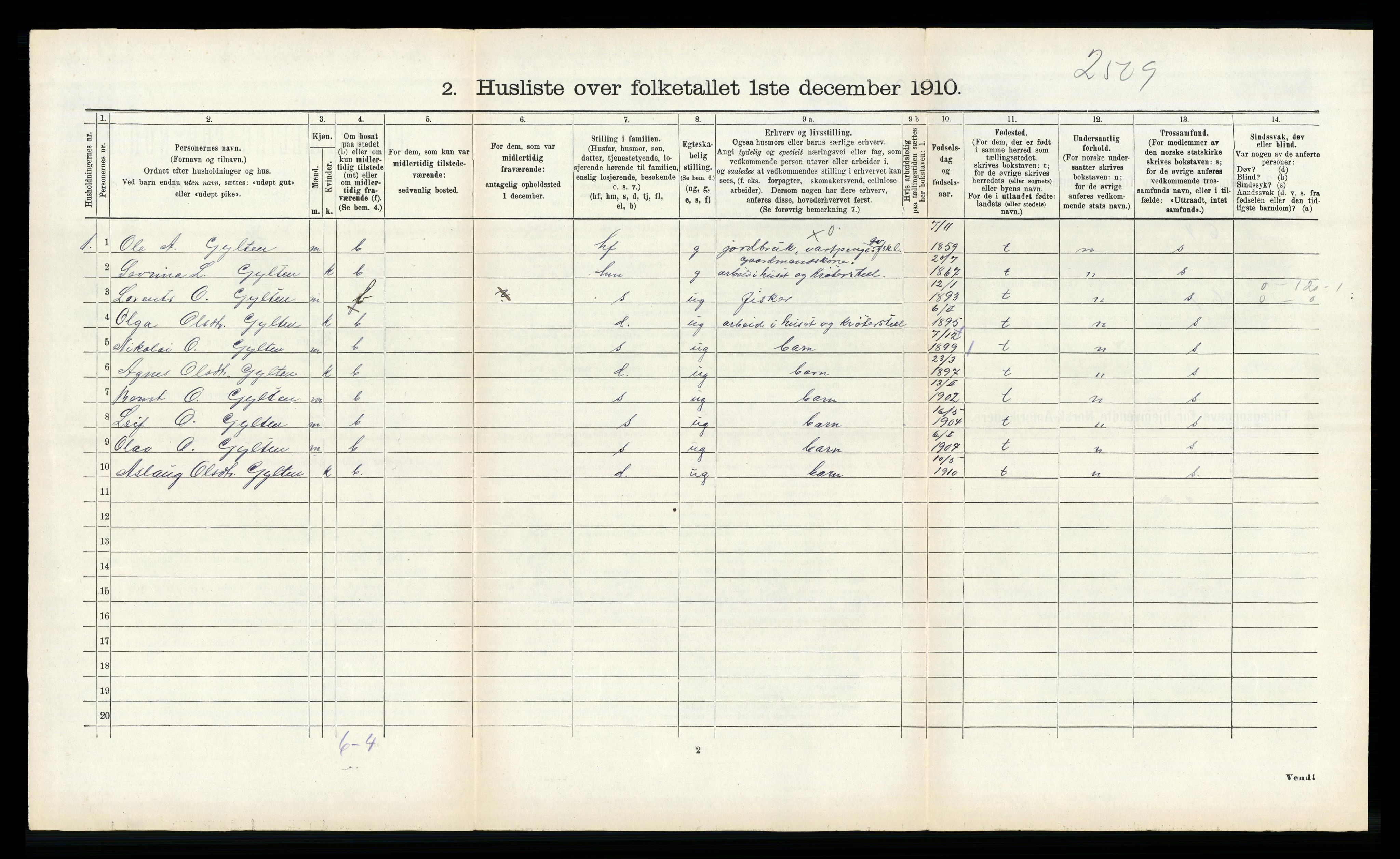 RA, Folketelling 1910 for 1412 Solund herred, 1910, s. 554