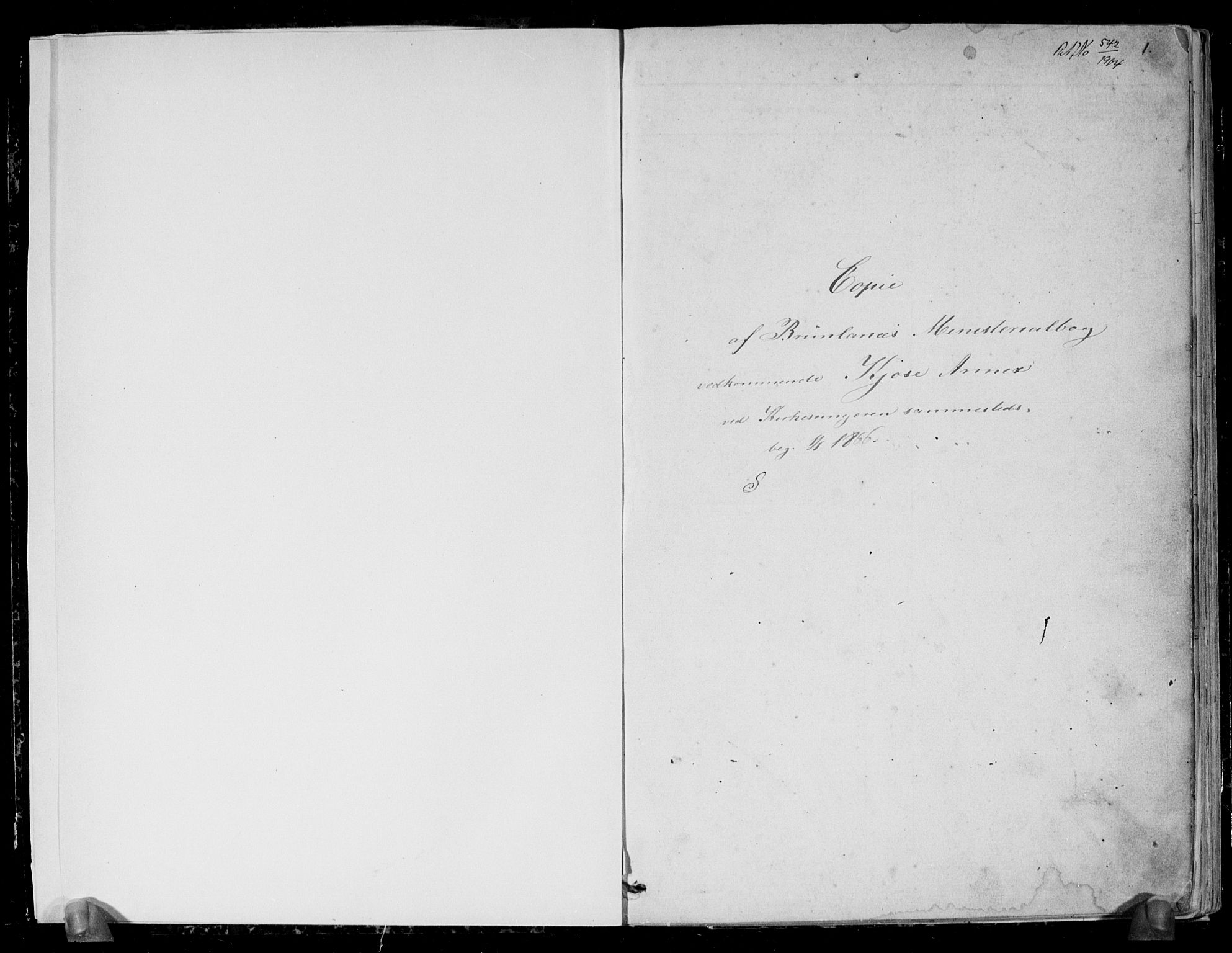 Brunlanes kirkebøker, SAKO/A-342/G/Gc/L0001: Klokkerbok nr. III 1, 1866-1890, s. 1