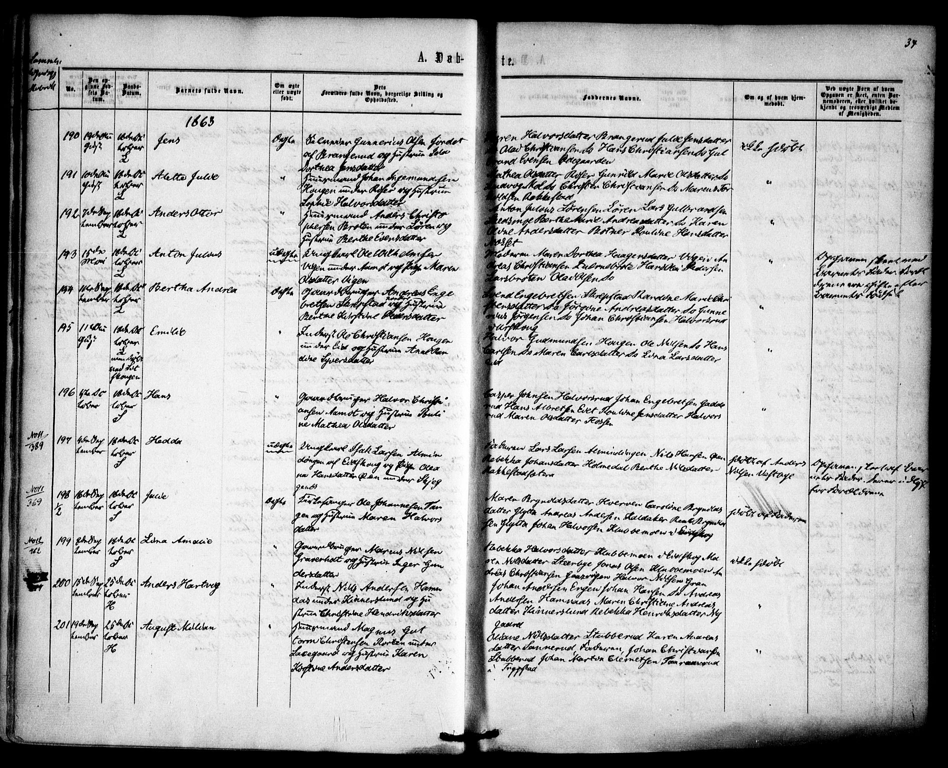 Høland prestekontor Kirkebøker, AV/SAO-A-10346a/F/Fa/L0011: Ministerialbok nr. I 11, 1862-1869, s. 34