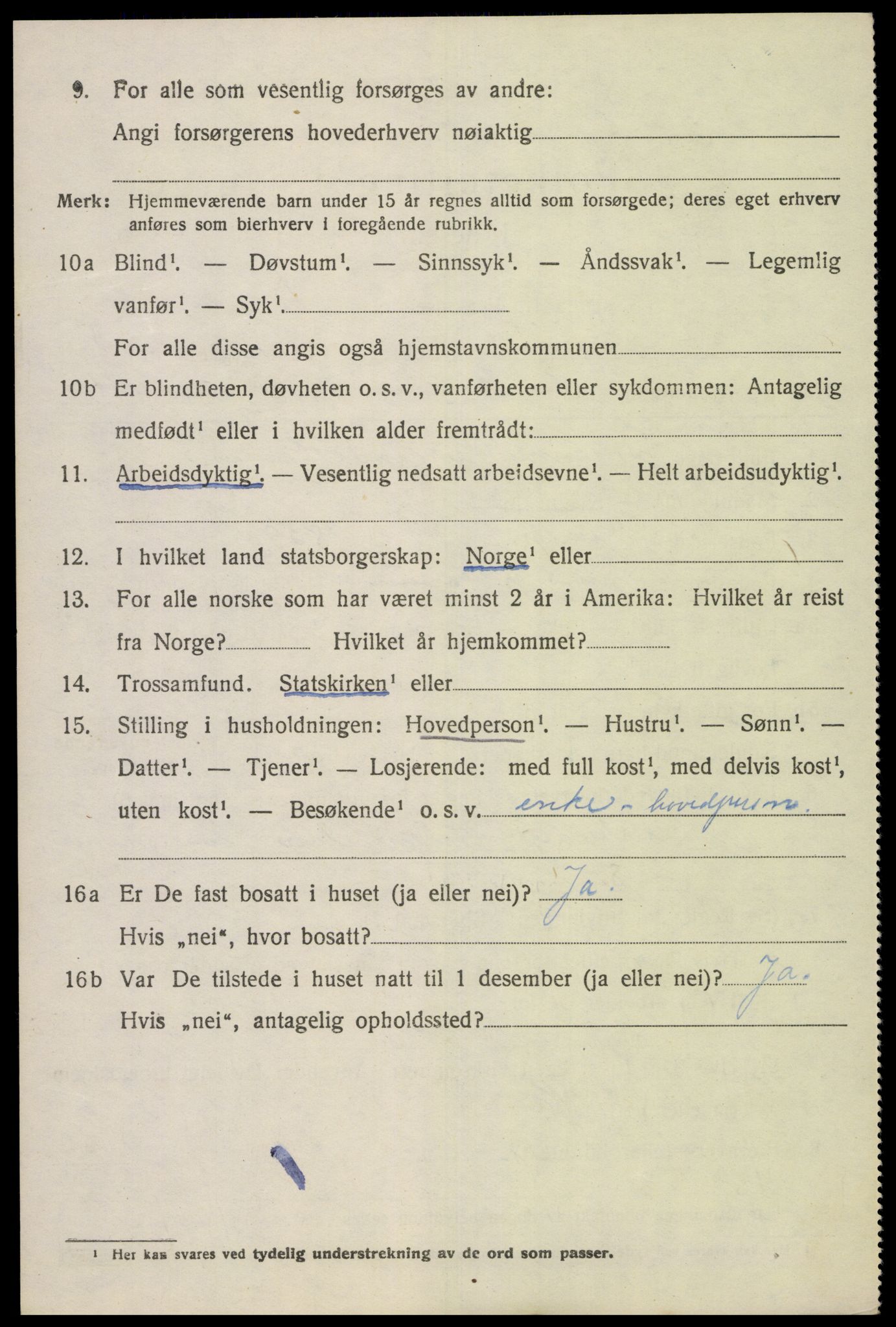 SAK, Folketelling 1920 for 1040 Spind herred, 1920, s. 1660