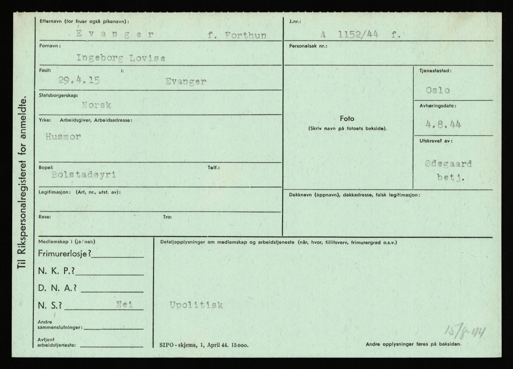 Statspolitiet - Hovedkontoret / Osloavdelingen, AV/RA-S-1329/C/Ca/L0004: Eid - funn av gjenstander	, 1943-1945, s. 2283