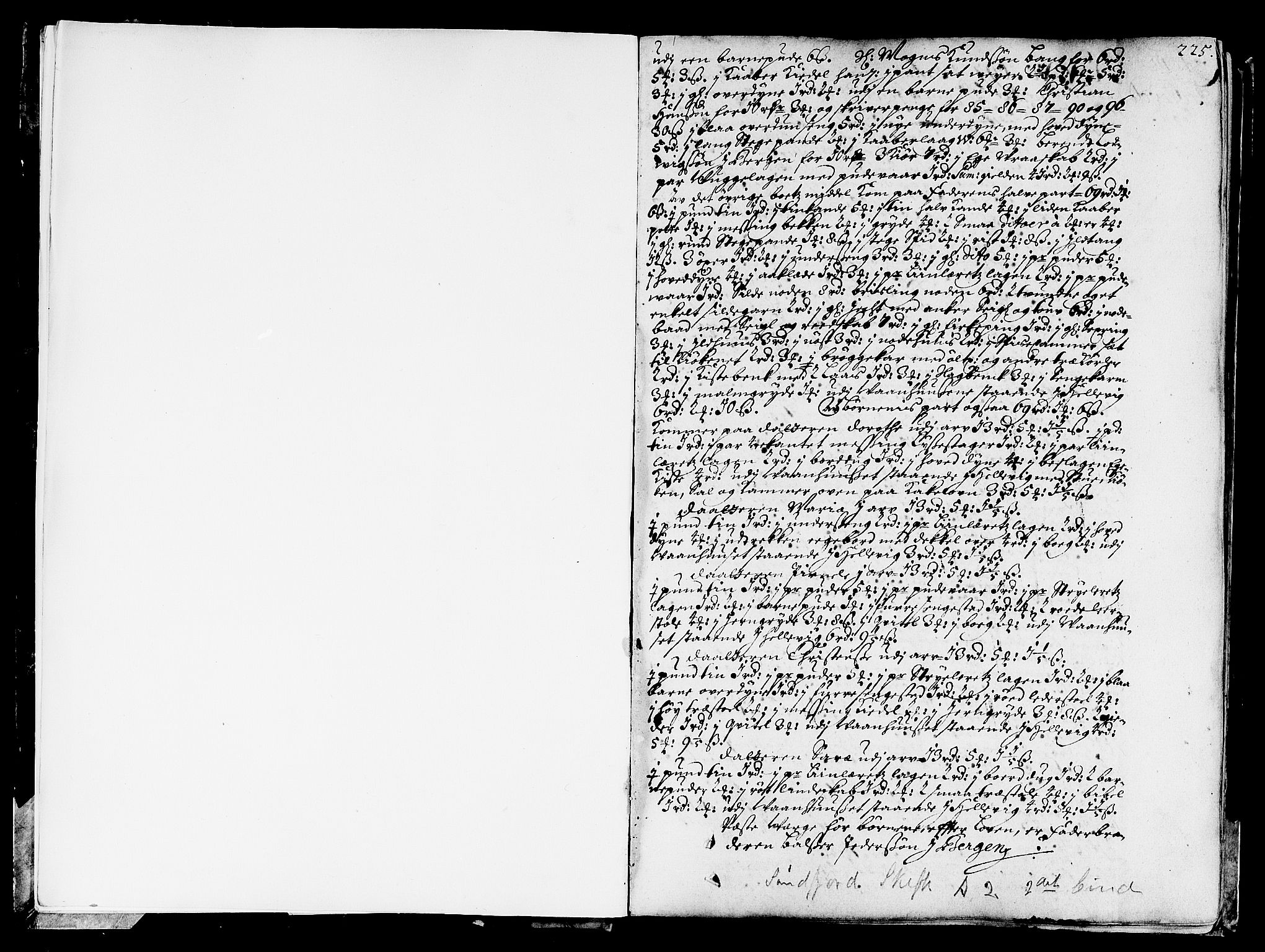 Sunnfjord tingrett, SAB/A-3201/1/H/Ha/Hab/L0002b: Skifteprotokoll, folio 225-451, 1697-1708, s. 224b-225a