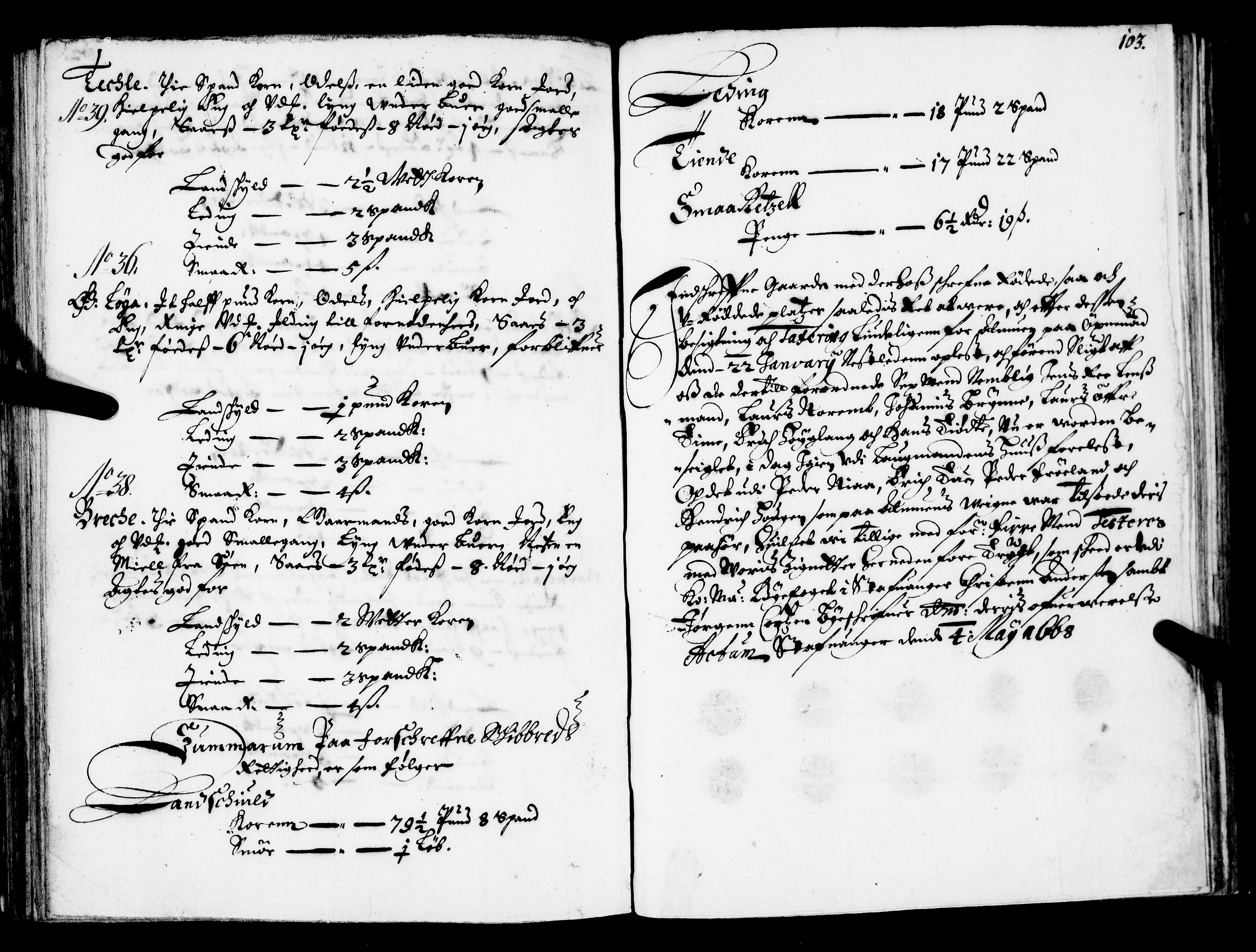 Rentekammeret inntil 1814, Realistisk ordnet avdeling, AV/RA-EA-4070/N/Nb/Nba/L0032: Jæren og Dalane fogderi, 1668, s. 102b-103a