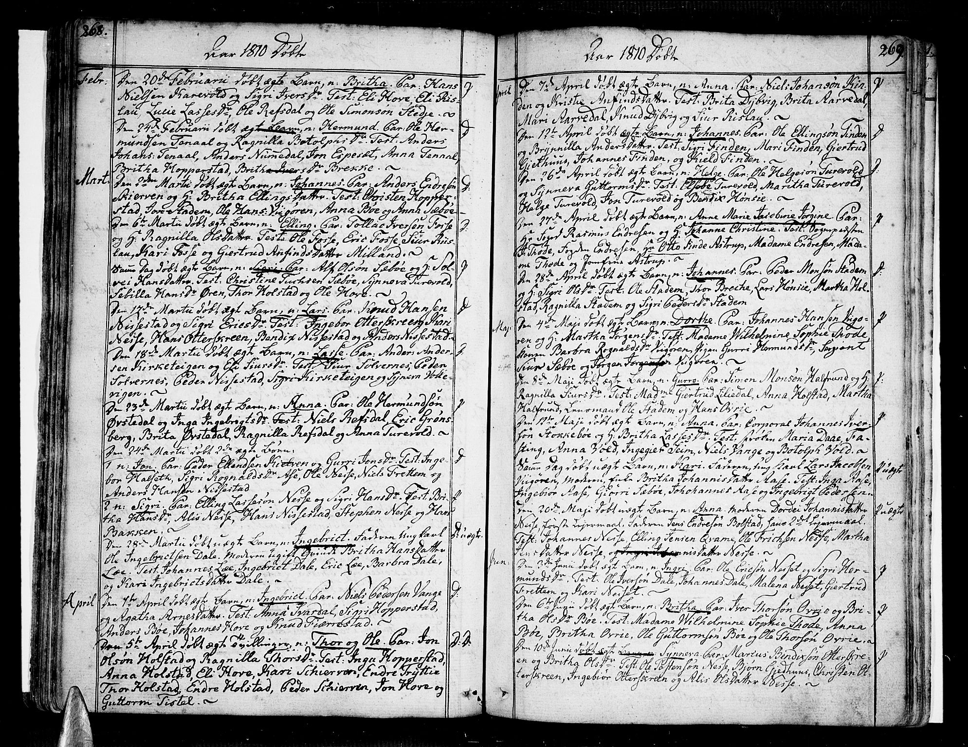 Vik sokneprestembete, AV/SAB-A-81501/H/Haa/Haaa/L0005: Ministerialbok nr. A 5, 1787-1820, s. 268-269