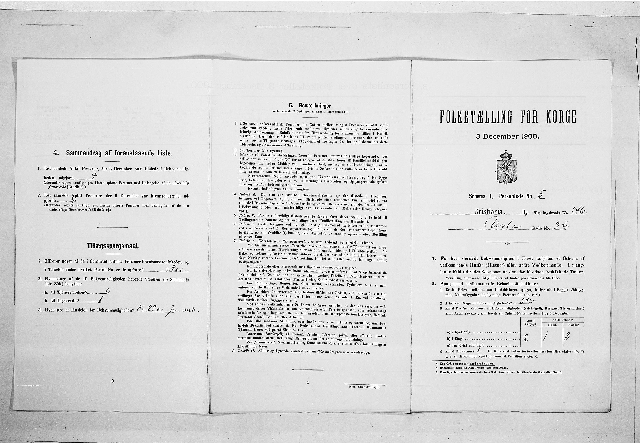 SAO, Folketelling 1900 for 0301 Kristiania kjøpstad, 1900, s. 108531