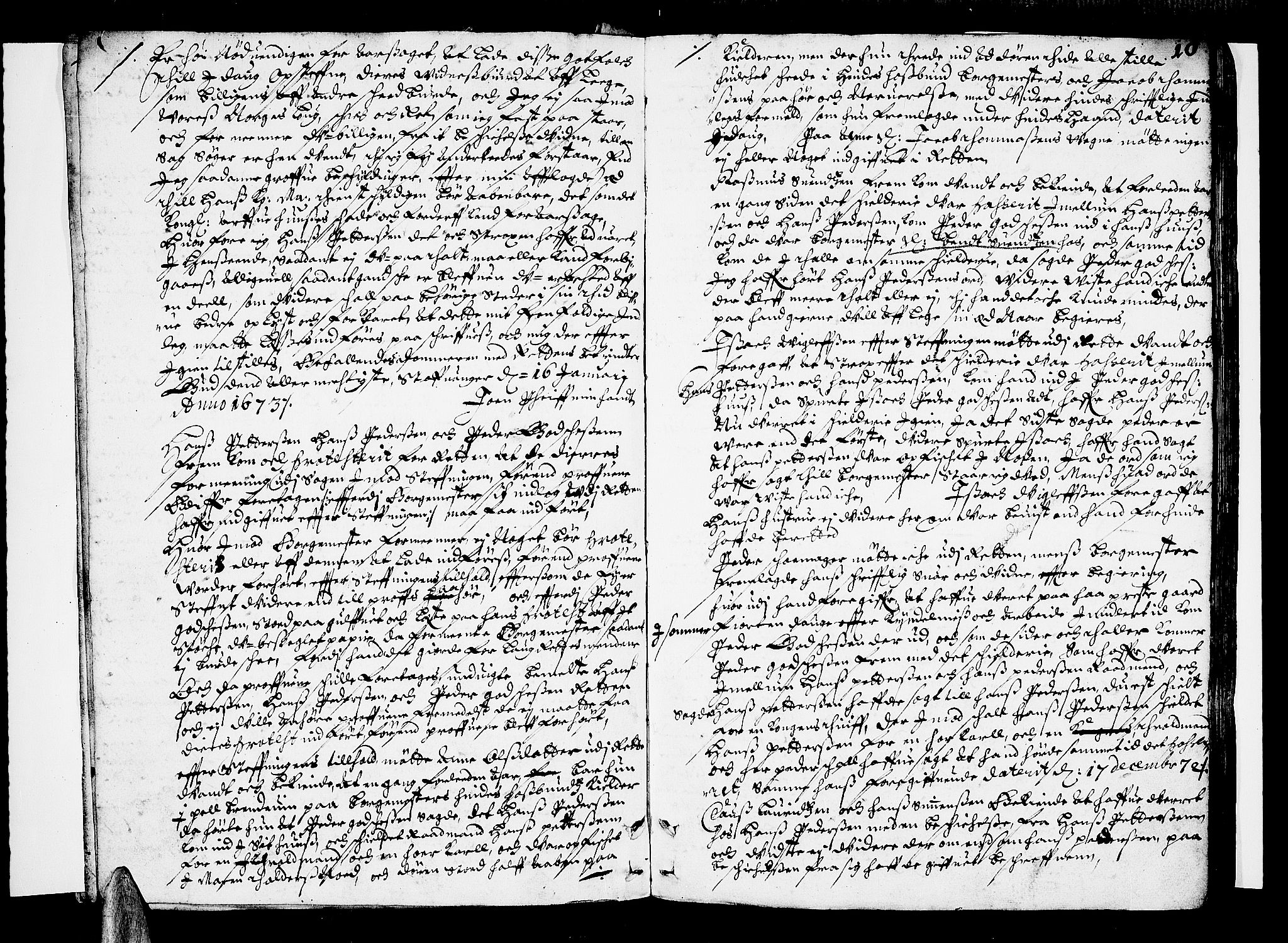 Stavanger byfogd, AV/SAST-A-101408/001/3/30/30BA/L0023: Bytingprotkoll, 1672-1680, s. 9b-10a