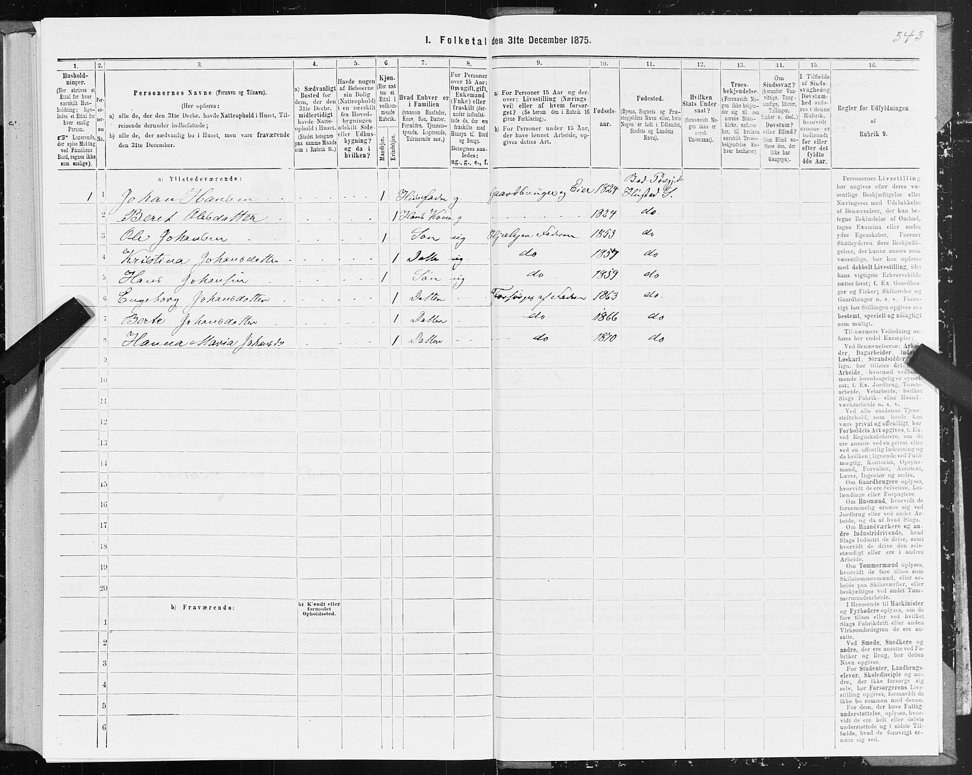 SAT, Folketelling 1875 for 1549P Bud prestegjeld, 1875, s. 1343