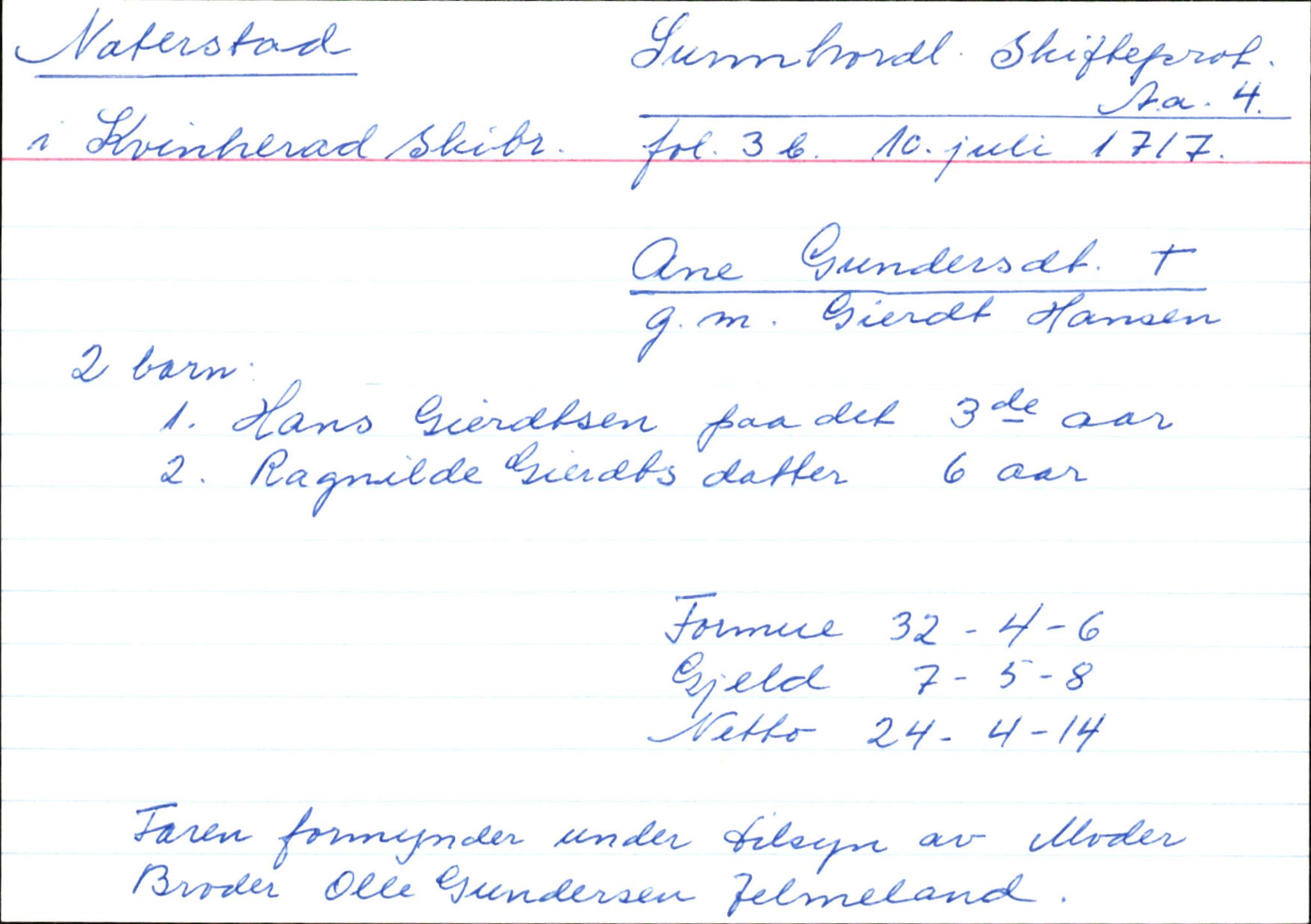 Skiftekort ved Statsarkivet i Bergen, SAB/SKIFTEKORT/004/L0003: Skifteprotokoll nr. 4, 1717-1722, s. 225