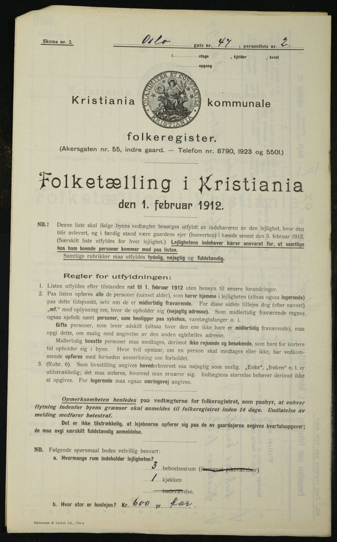 OBA, Kommunal folketelling 1.2.1912 for Kristiania, 1912, s. 77966