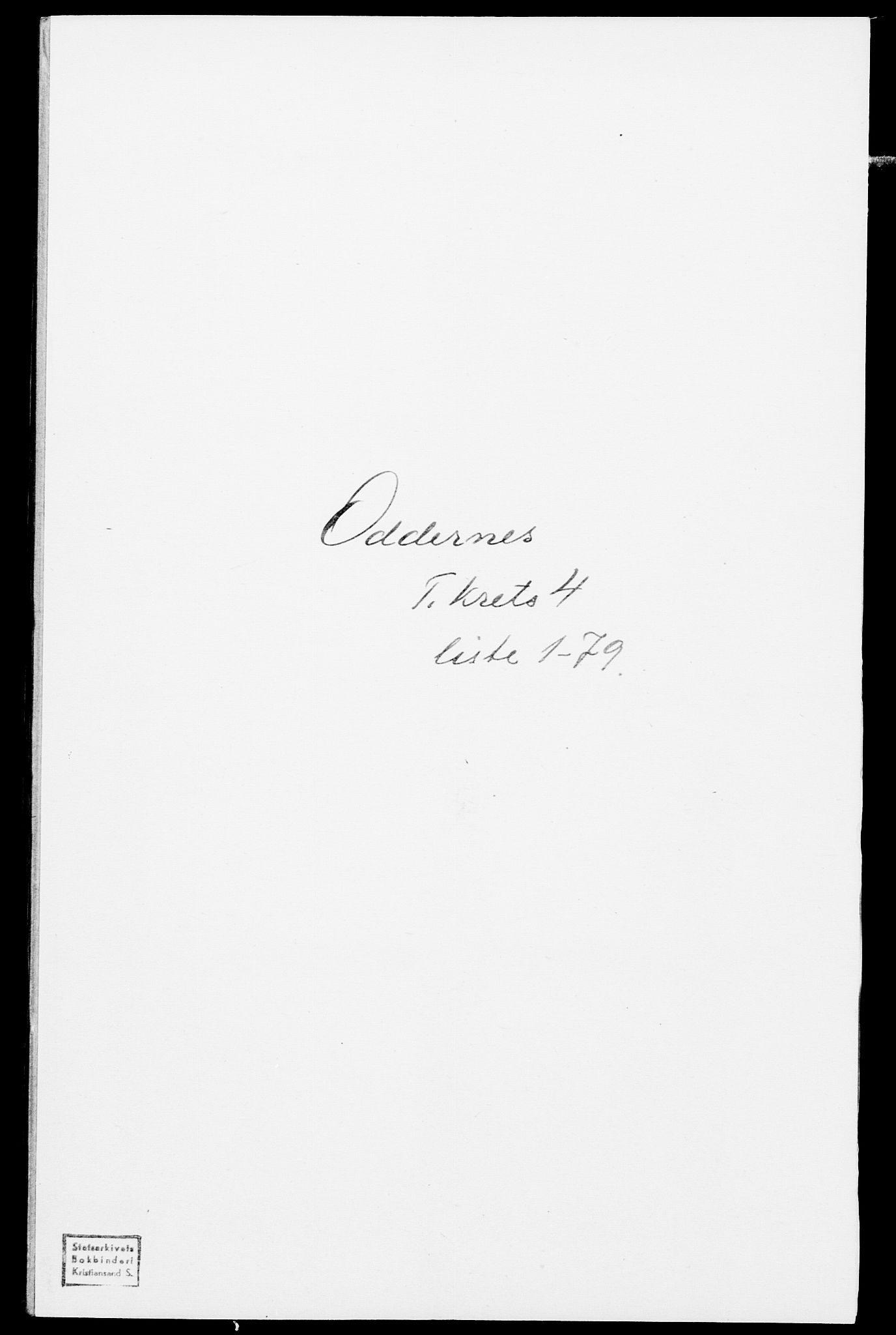 SAK, Folketelling 1875 for 1012P Oddernes prestegjeld, 1875, s. 563