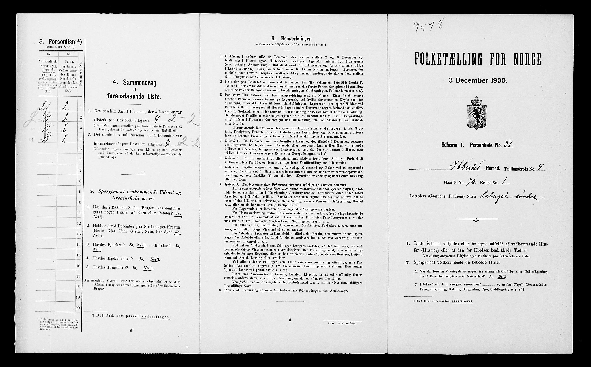 SATØ, Folketelling 1900 for 1917 Ibestad herred, 1900, s. 1238