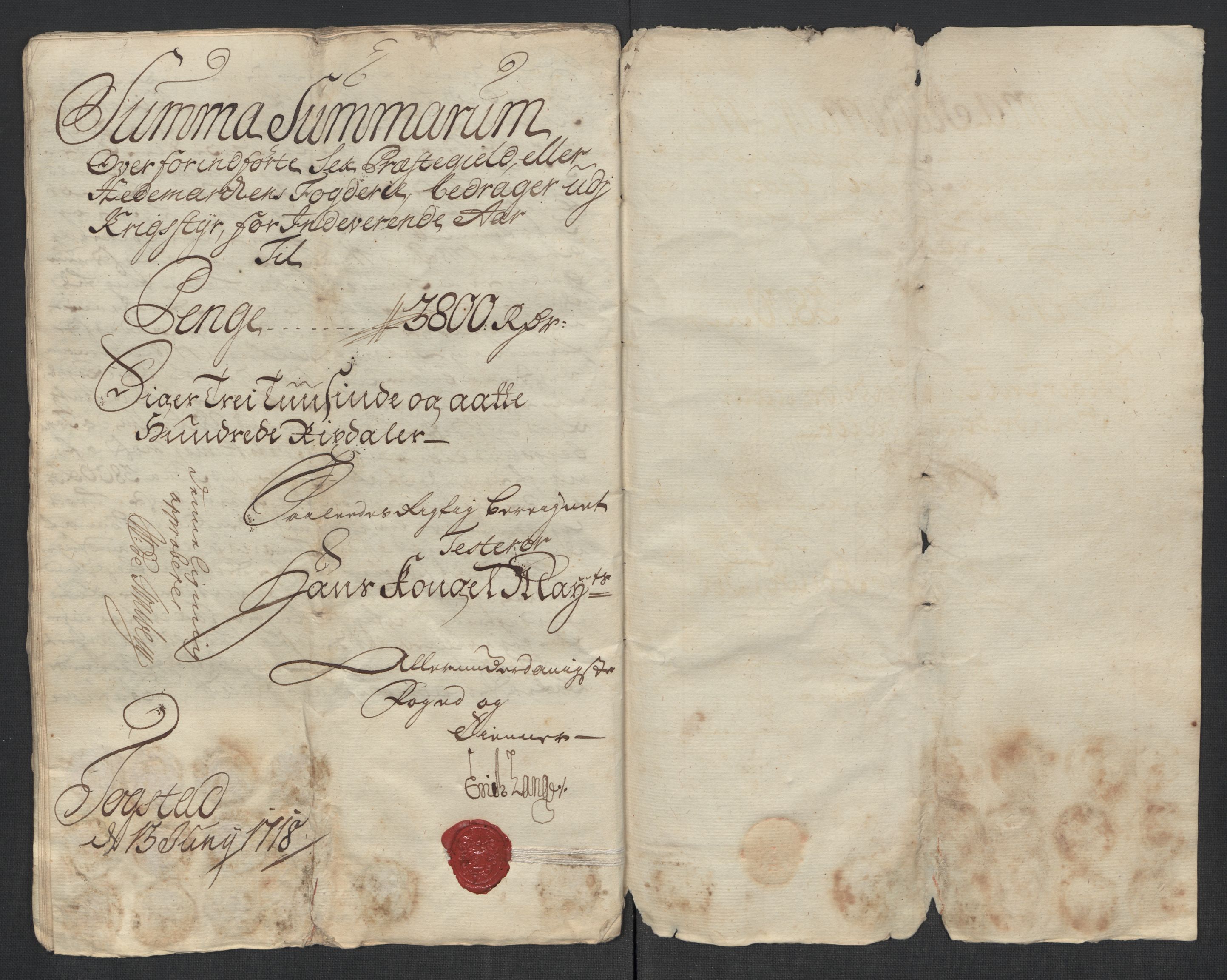 Rentekammeret inntil 1814, Reviderte regnskaper, Fogderegnskap, RA/EA-4092/R16/L1057: Fogderegnskap Hedmark, 1718, s. 176