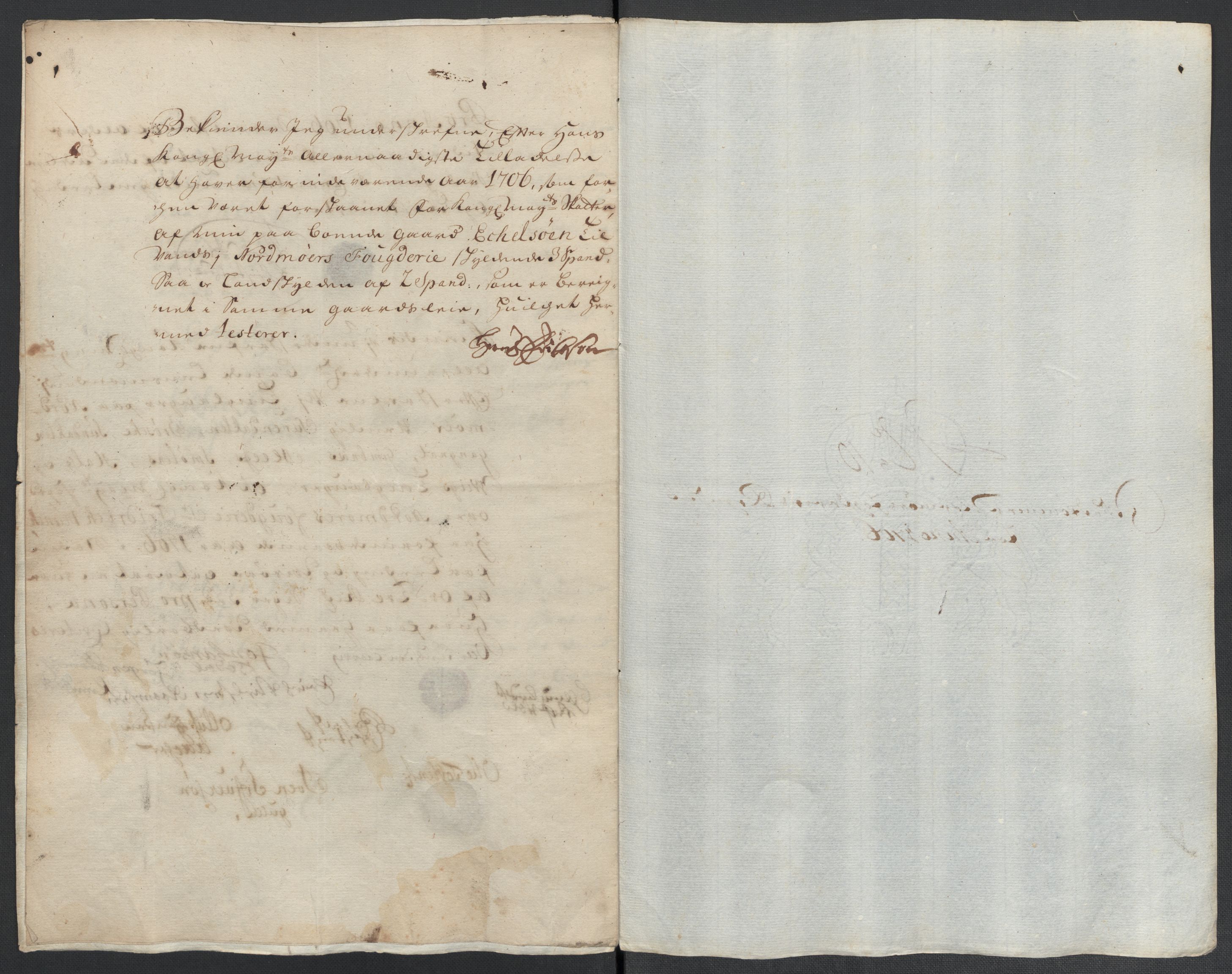 Rentekammeret inntil 1814, Reviderte regnskaper, Fogderegnskap, AV/RA-EA-4092/R56/L3742: Fogderegnskap Nordmøre, 1706-1707, s. 117