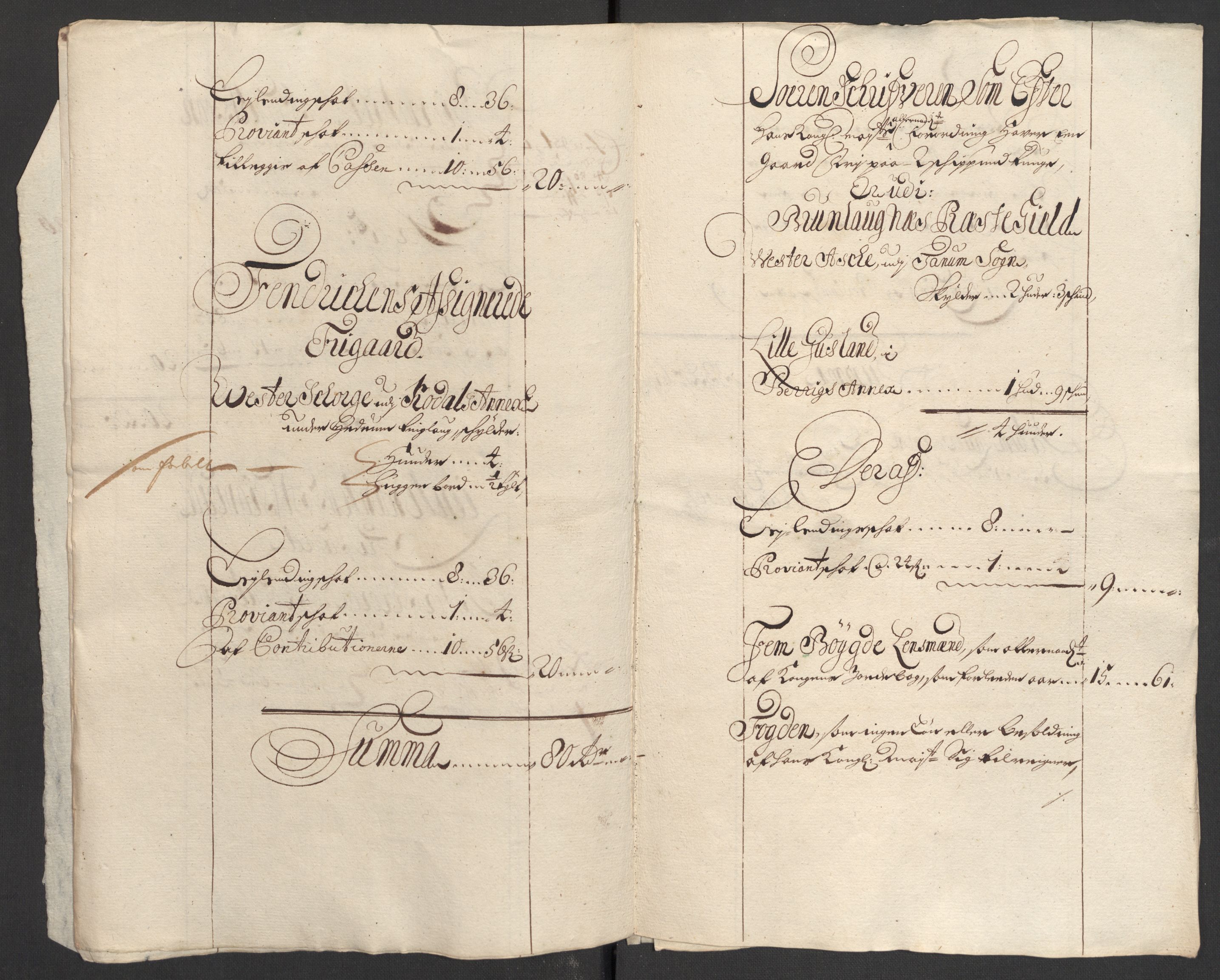 Rentekammeret inntil 1814, Reviderte regnskaper, Fogderegnskap, RA/EA-4092/R33/L1975: Fogderegnskap Larvik grevskap, 1696-1697, s. 101