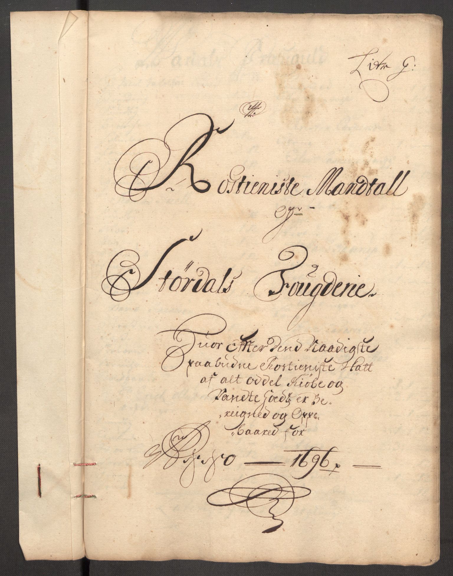 Rentekammeret inntil 1814, Reviderte regnskaper, Fogderegnskap, AV/RA-EA-4092/R62/L4188: Fogderegnskap Stjørdal og Verdal, 1696, s. 110