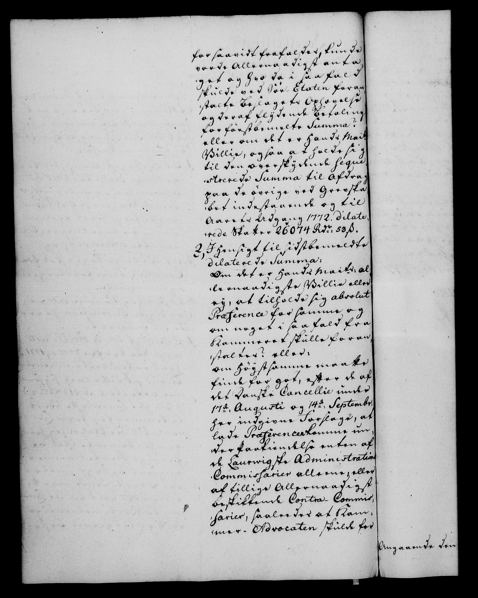 Rentekammeret, Kammerkanselliet, RA/EA-3111/G/Gf/Gfa/L0054: Norsk relasjons- og resolusjonsprotokoll (merket RK 52.54), 1771-1772, s. 174
