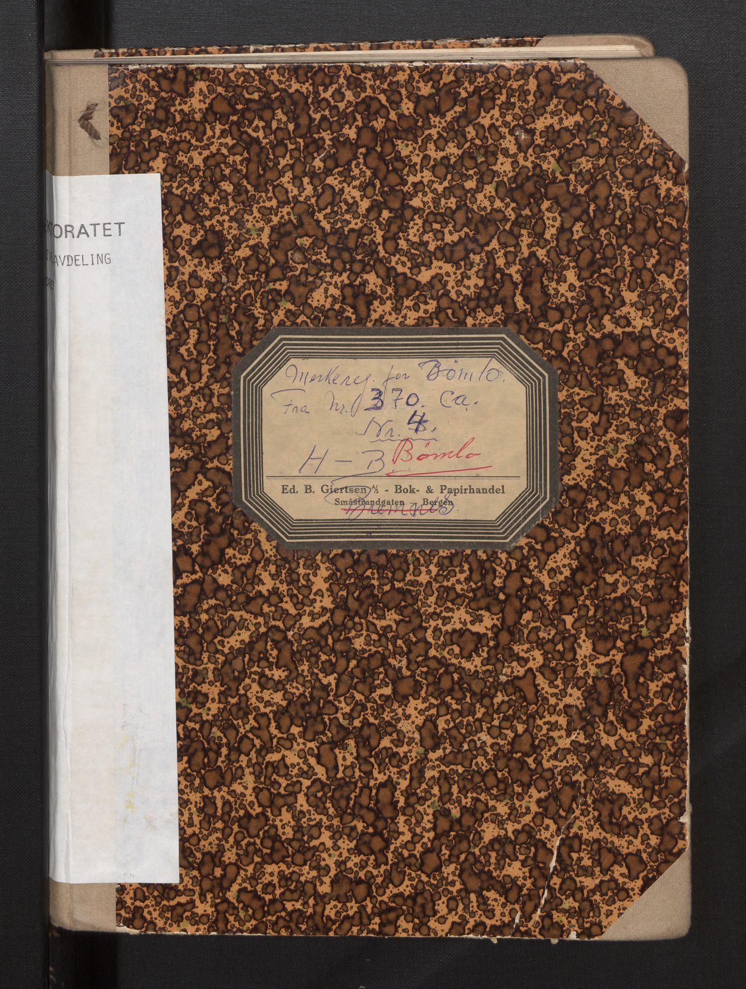 Fiskeridirektoratet - 1 Adm. ledelse - 13 Båtkontoret, AV/SAB-A-2003/I/Ia/Iah/L0030: 135.0809/4 Merkeprotokoll - Bømlo, 1963-1968