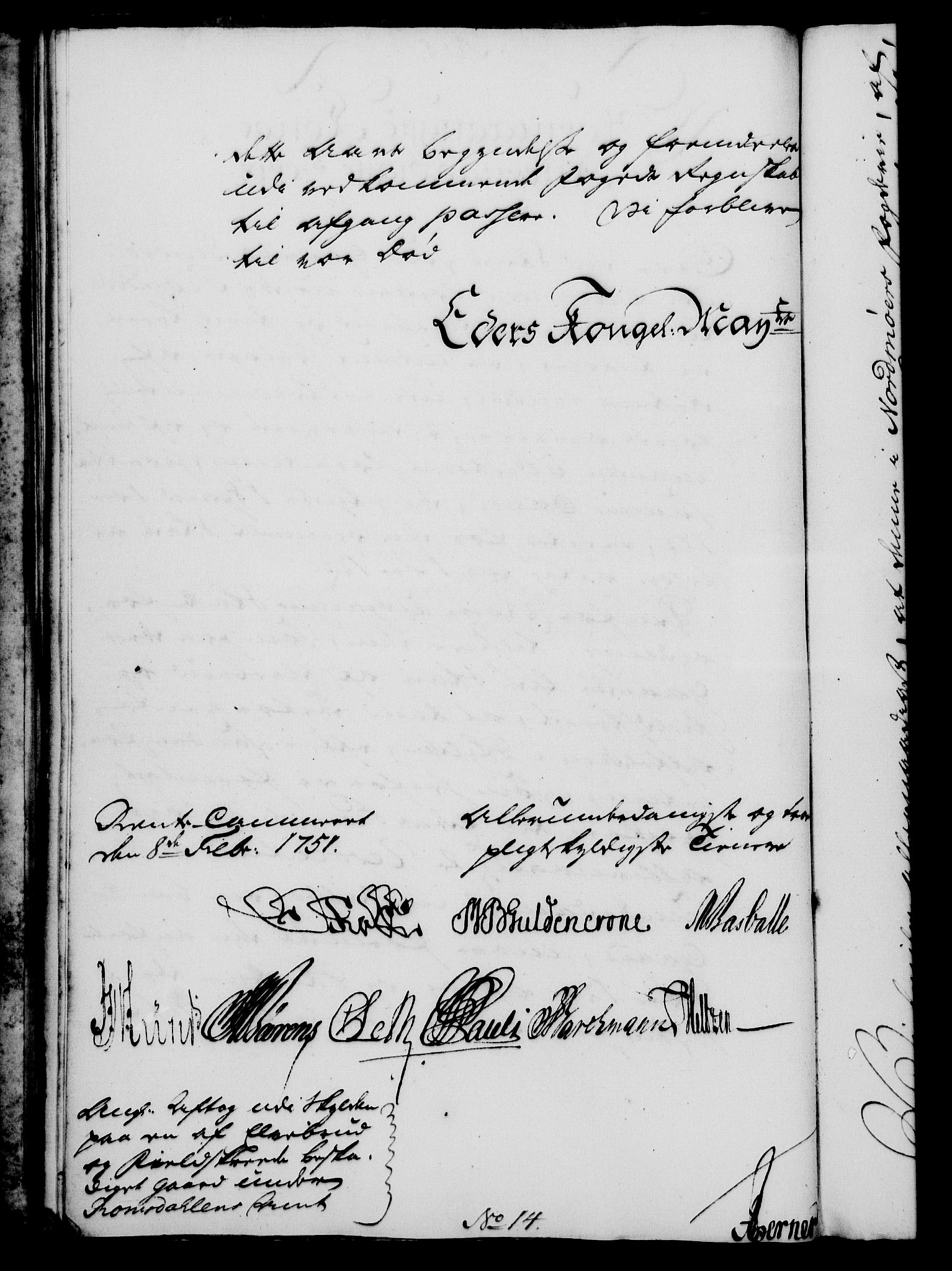 Rentekammeret, Kammerkanselliet, AV/RA-EA-3111/G/Gf/Gfa/L0033: Norsk relasjons- og resolusjonsprotokoll (merket RK 52.33), 1751, s. 68