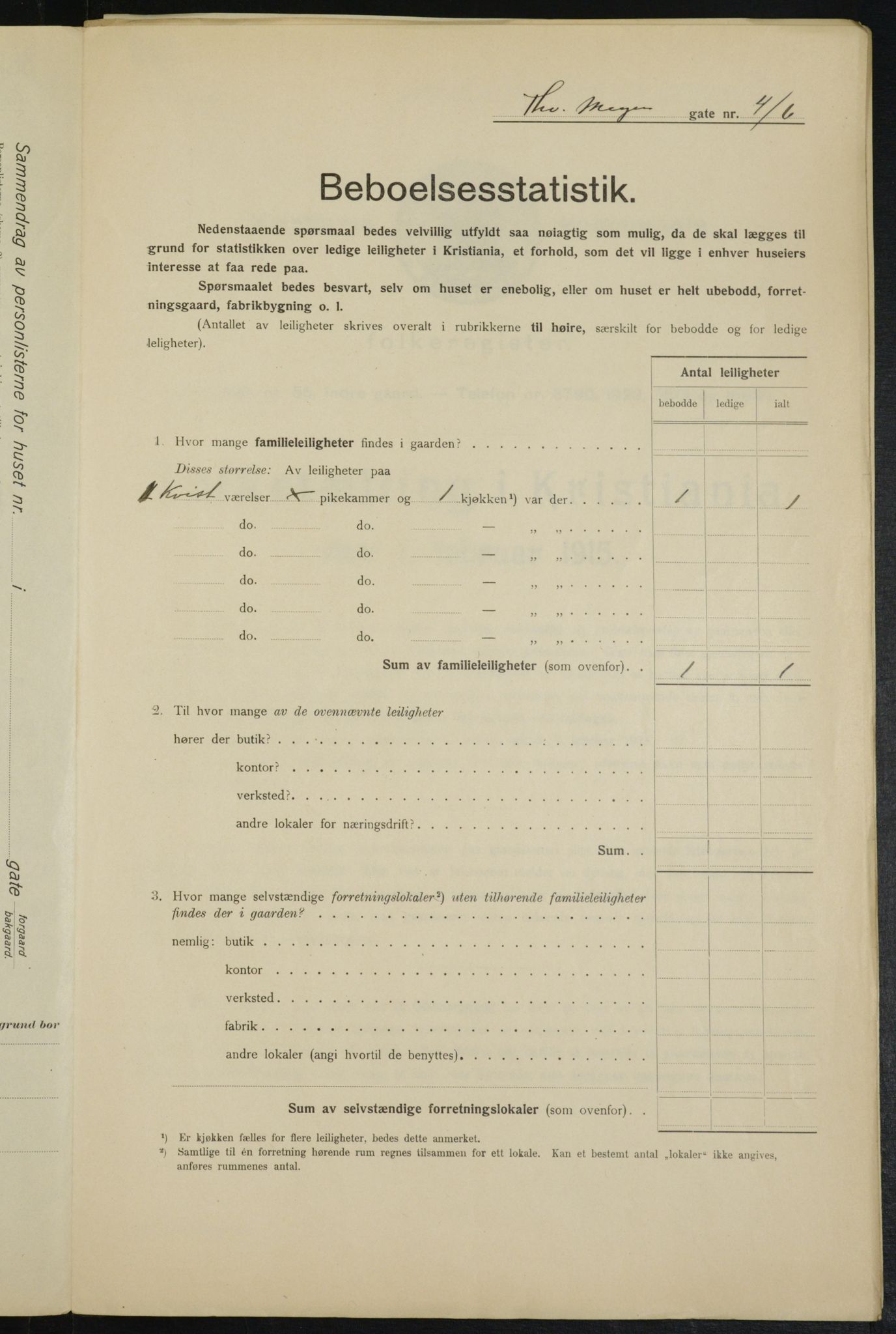 OBA, Kommunal folketelling 1.2.1915 for Kristiania, 1915, s. 109792