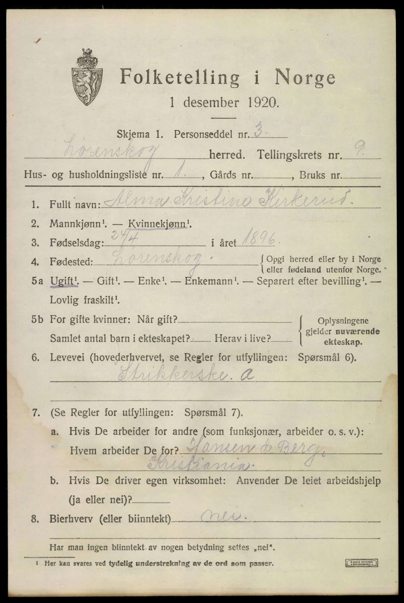 SAO, Folketelling 1920 for 0230 Lørenskog herred, 1920, s. 6760