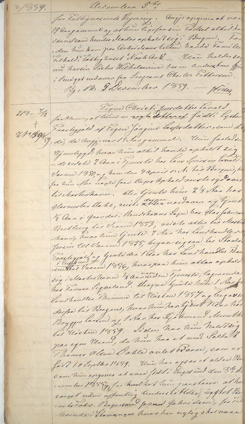 Bergen politikammer / politidistrikt, AV/SAB-A-60401/I/Ic, 1859-1863