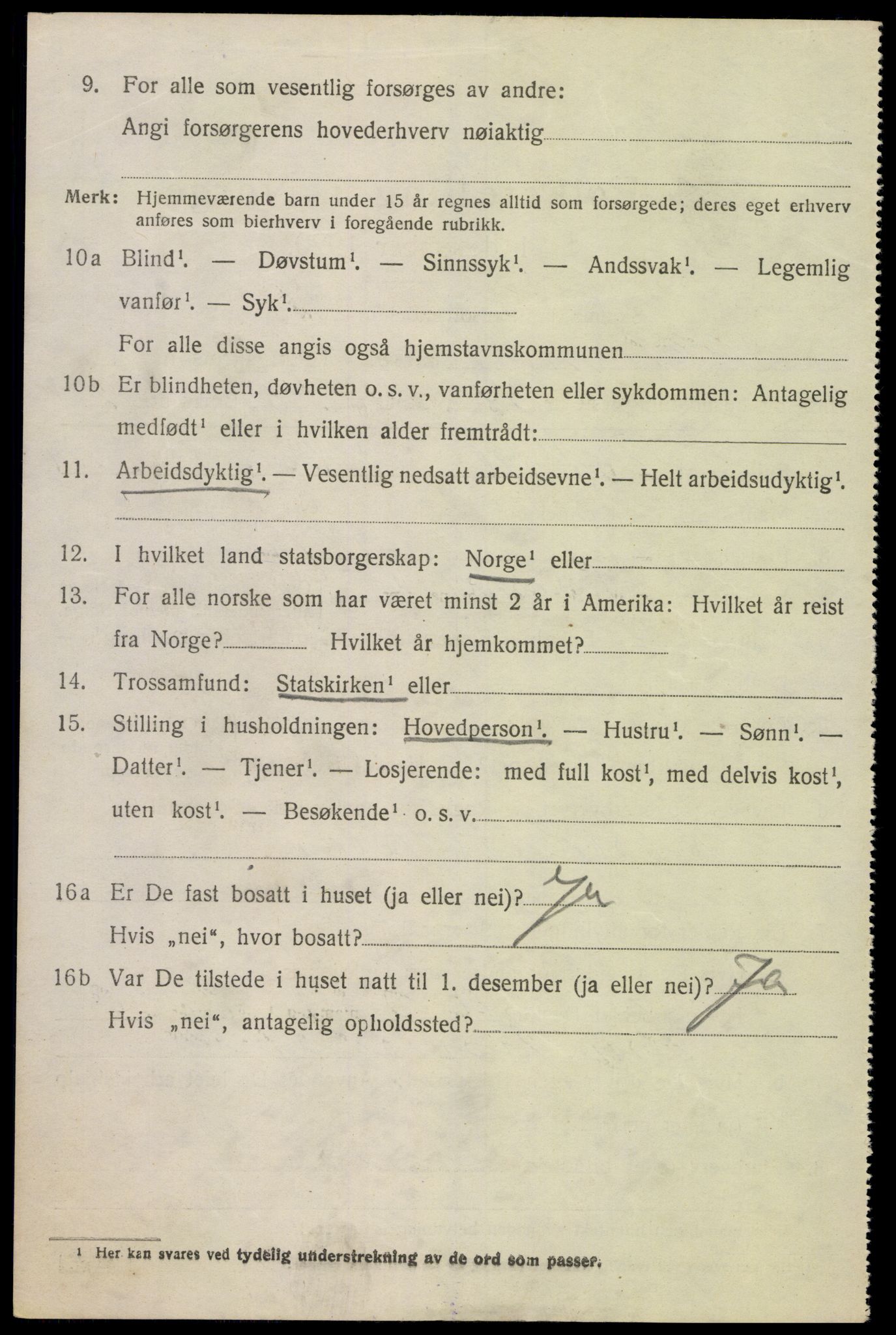 SAK, Folketelling 1920 for 1012 Oddernes herred, 1920, s. 5388