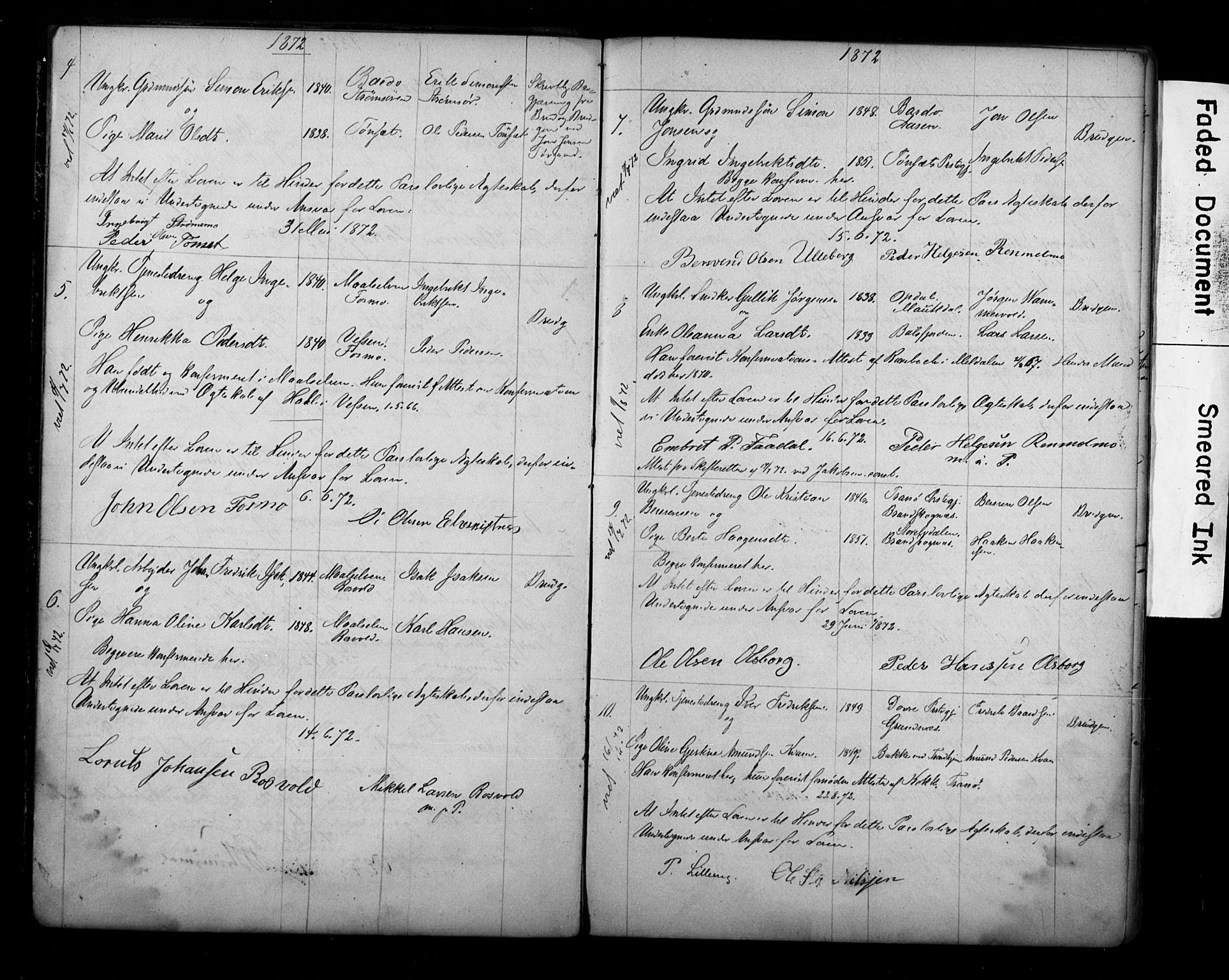 Målselv sokneprestembete, AV/SATØ-S-1311/I/Id/L0038: Lysningsprotokoll nr. 38, 1870-1890
