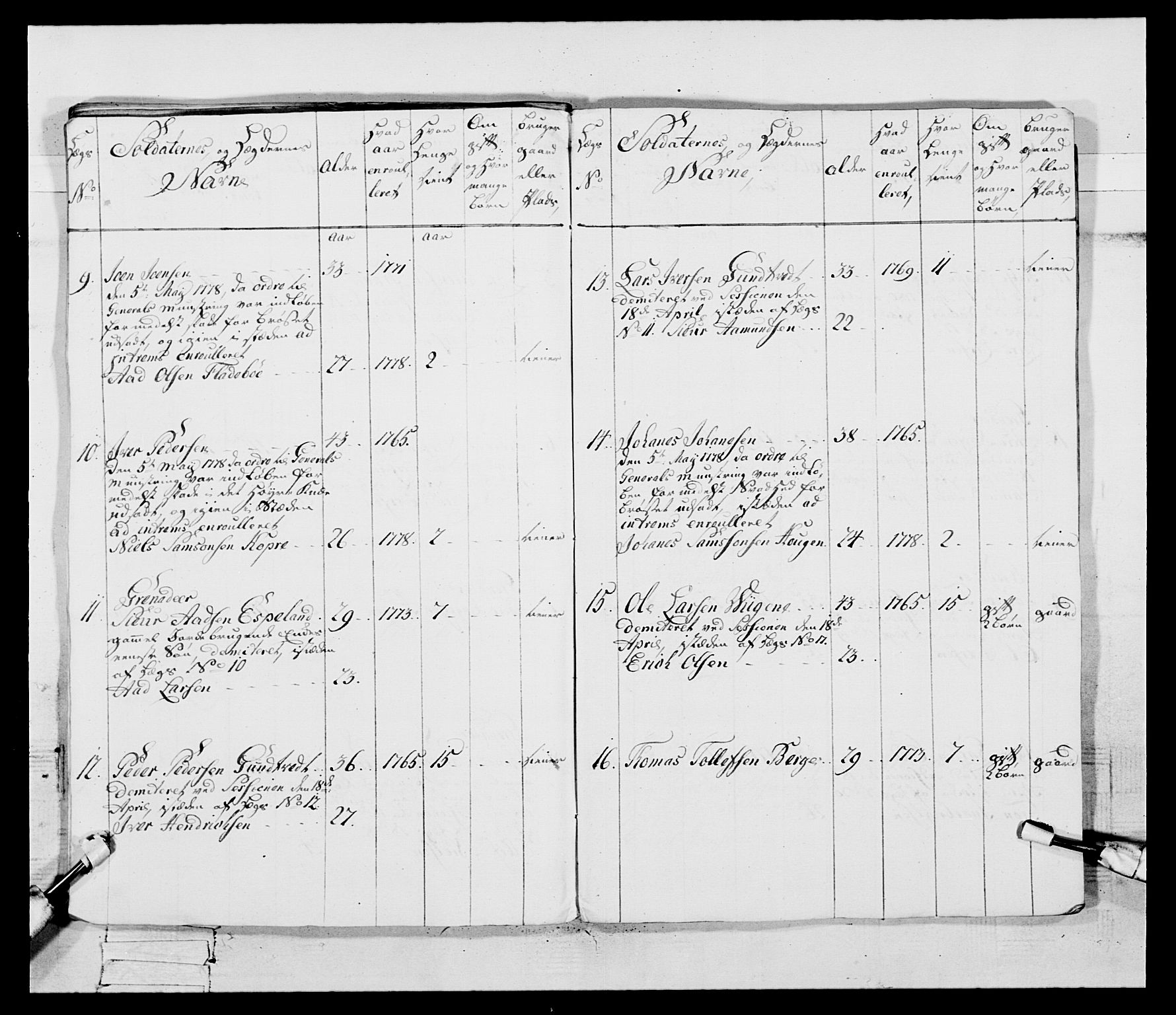 Generalitets- og kommissariatskollegiet, Det kongelige norske kommissariatskollegium, AV/RA-EA-5420/E/Eh/L0095: 2. Bergenhusiske nasjonale infanteriregiment, 1780-1787, s. 147