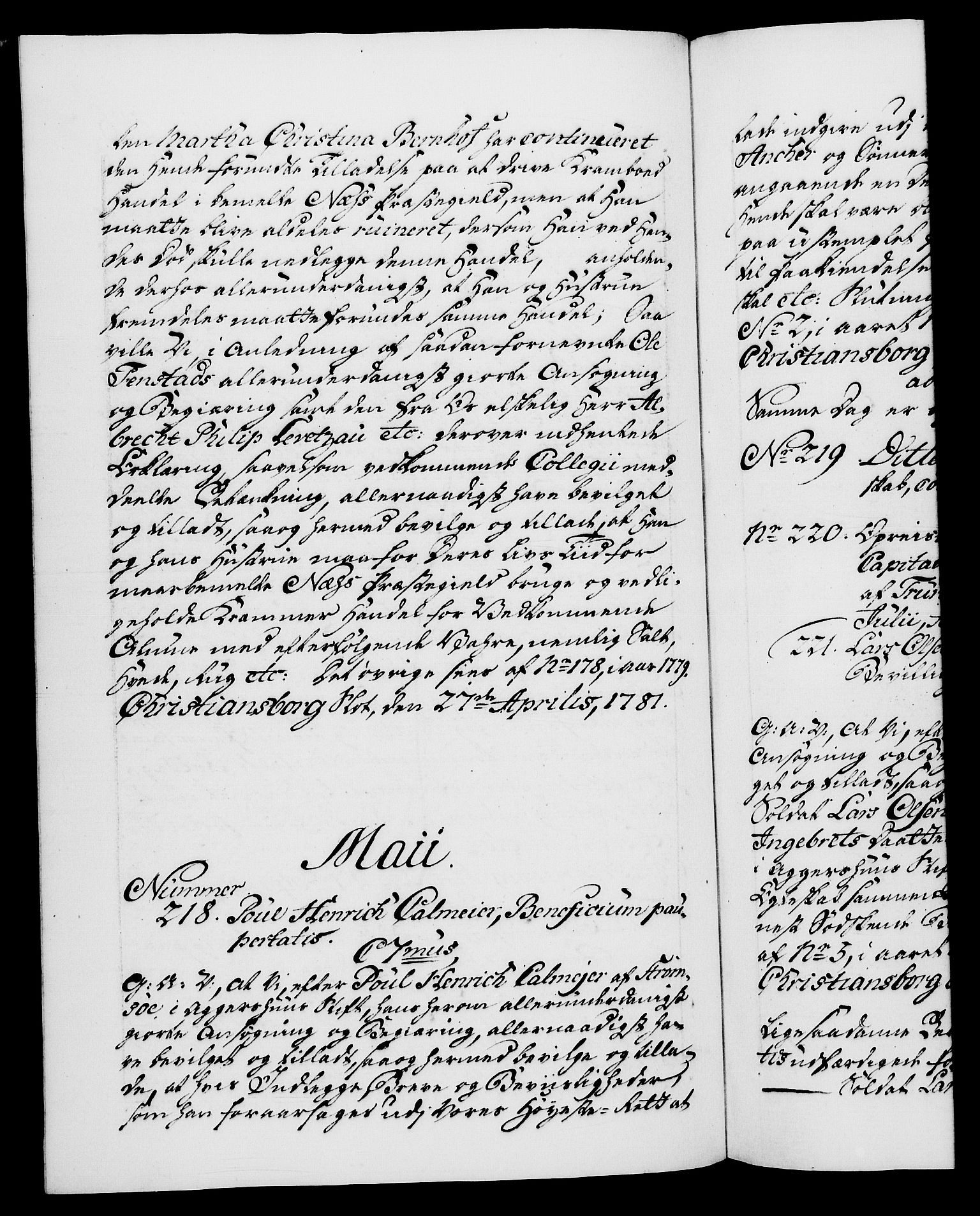 Danske Kanselli 1572-1799, RA/EA-3023/F/Fc/Fca/Fcaa/L0048: Norske registre, 1779-1781, s. 546b