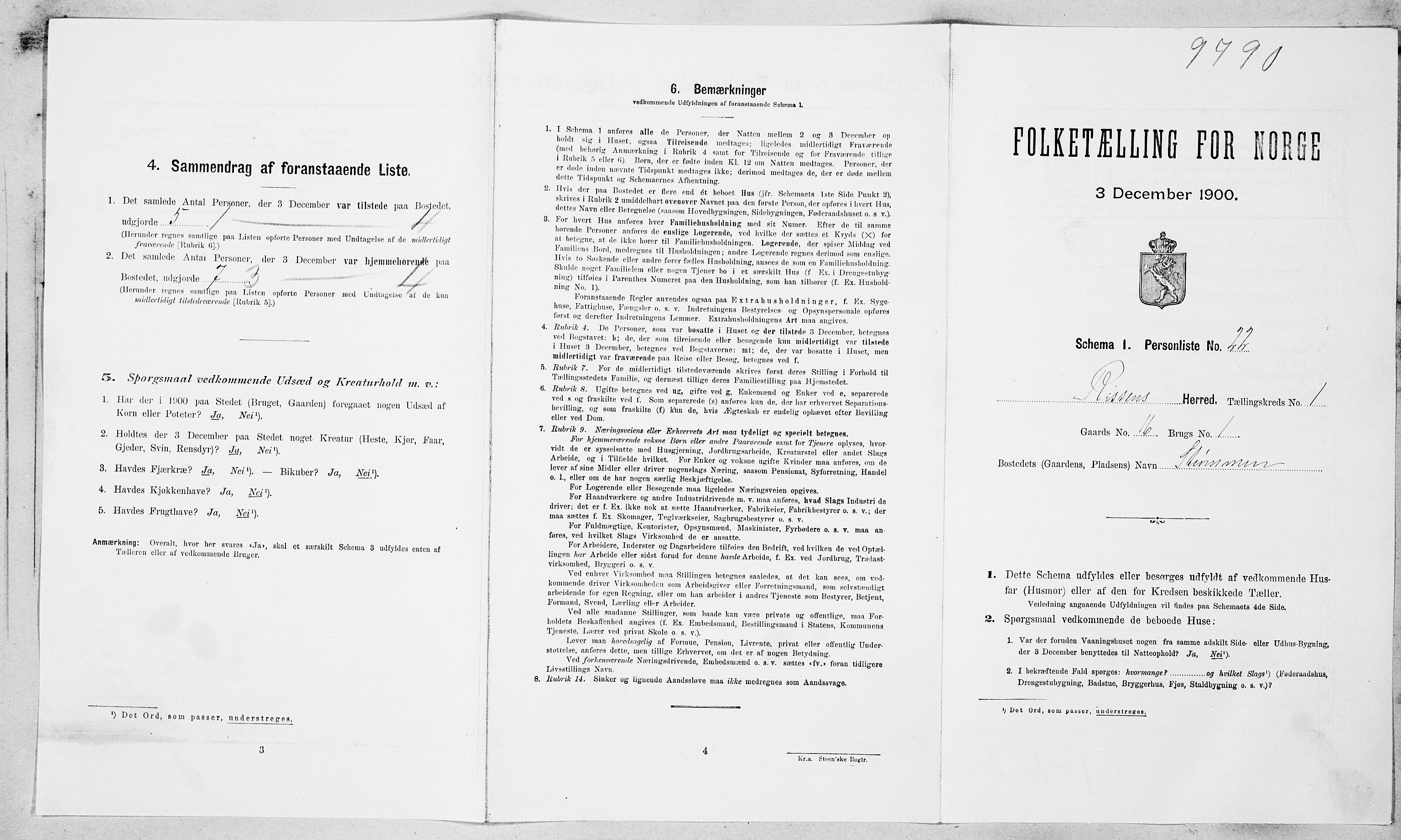 SAT, Folketelling 1900 for 1624 Rissa herred, 1900, s. 134