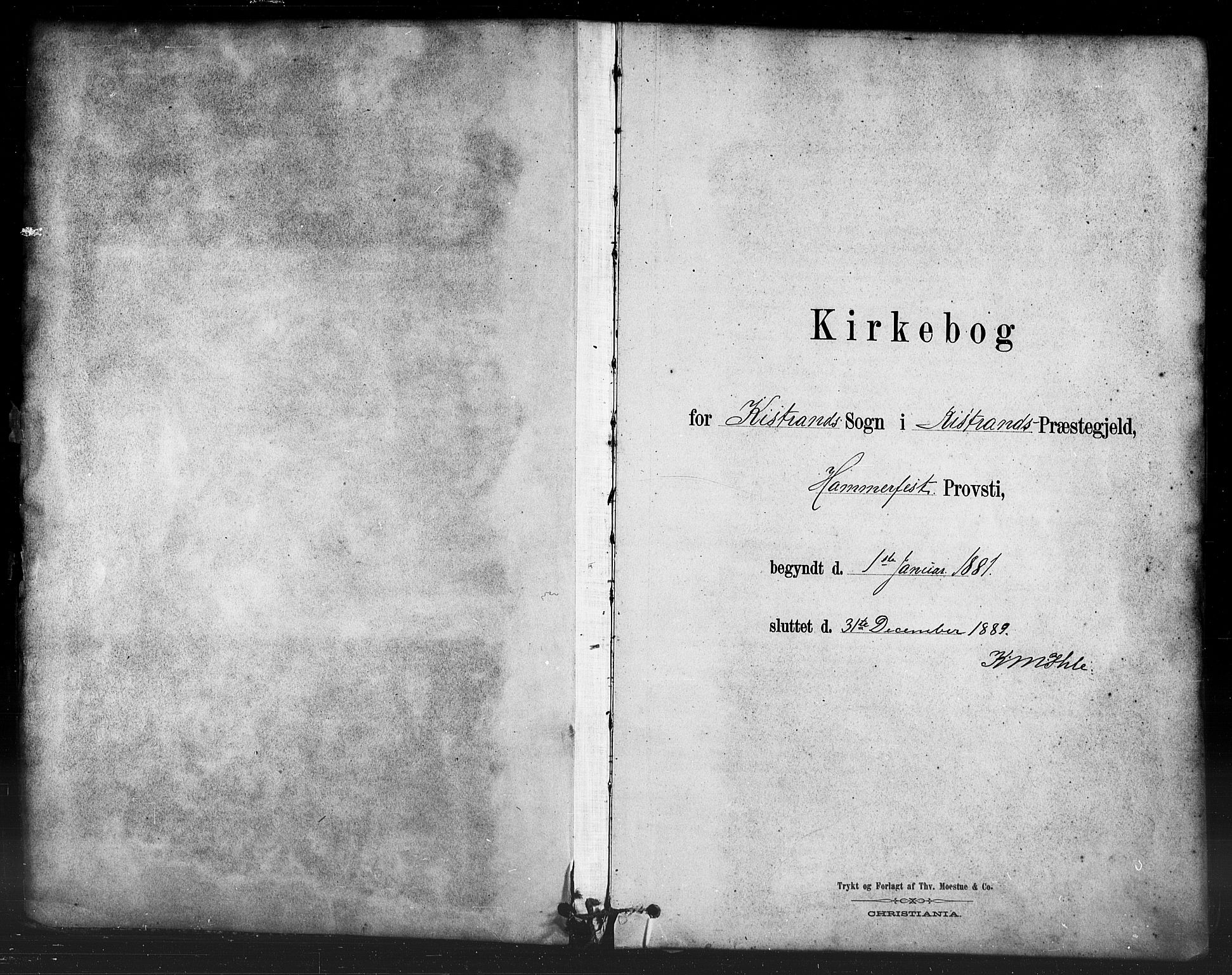 Kistrand/Porsanger sokneprestembete, AV/SATØ-S-1351/H/Ha/L0007.kirke: Ministerialbok nr. 7, 1881-1889