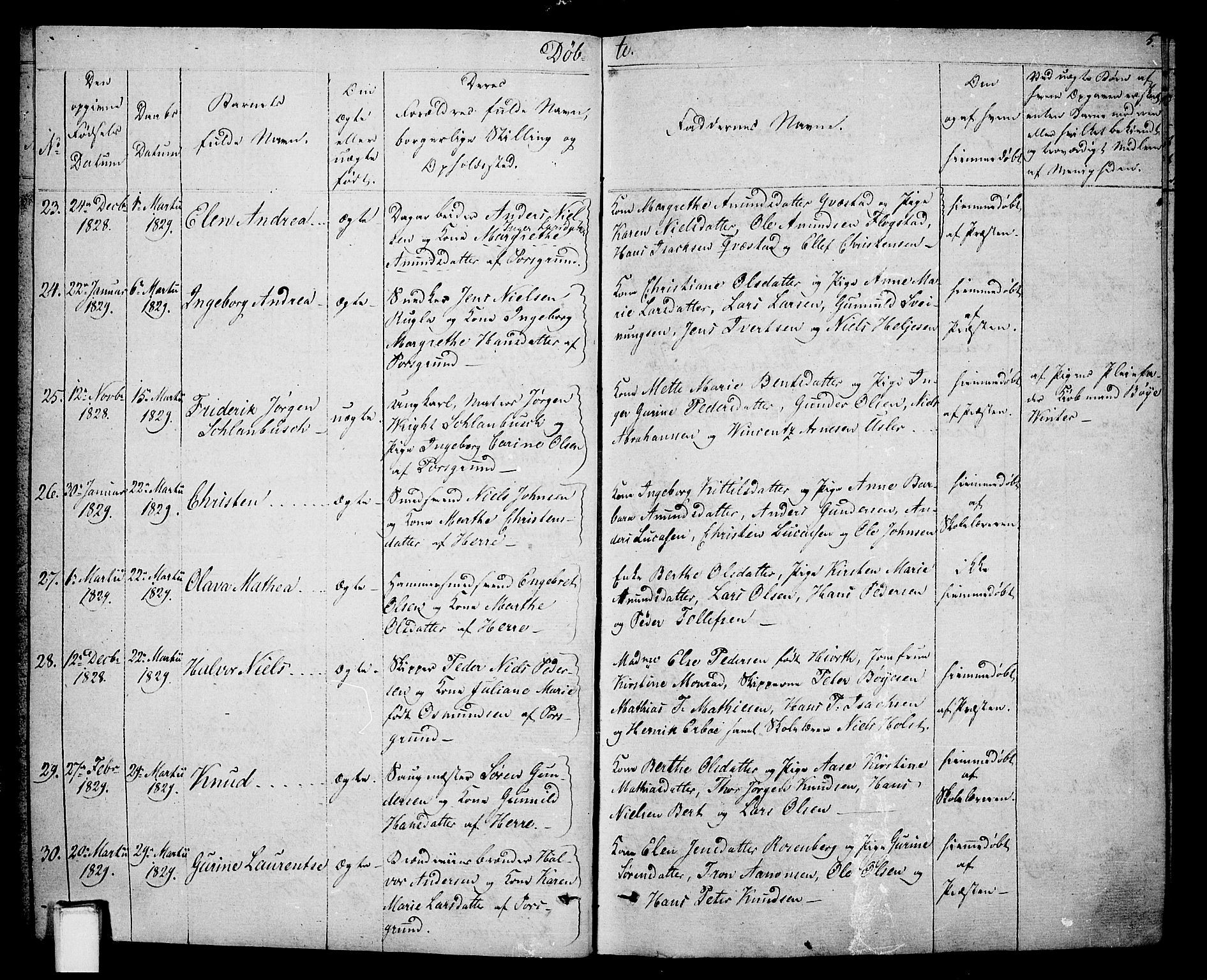 Porsgrunn kirkebøker , AV/SAKO-A-104/F/Fa/L0005: Ministerialbok nr. 5, 1828-1840, s. 5