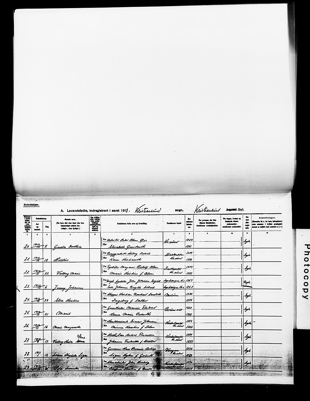 Ministerialprotokoller, klokkerbøker og fødselsregistre - Møre og Romsdal, AV/SAT-A-1454/572/L0861: Ministerialbok nr. 572D05, 1913-1920