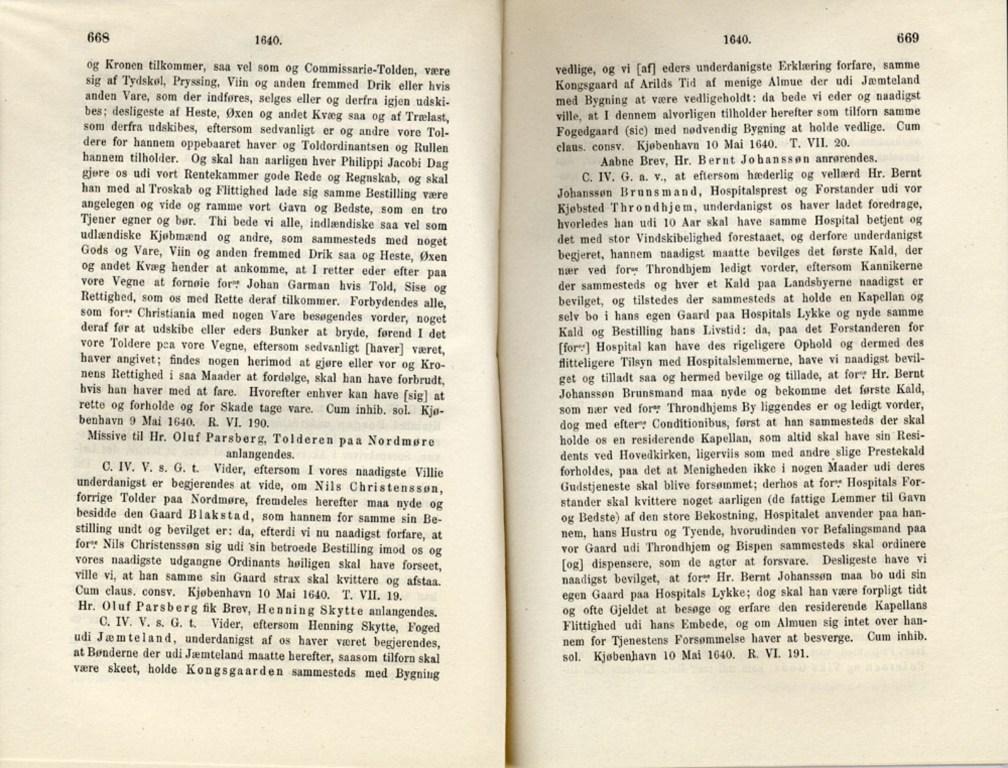 Publikasjoner utgitt av Det Norske Historiske Kildeskriftfond, PUBL/-/-/-: Norske Rigs-Registranter, bind 7, 1635-1640, s. 668-669