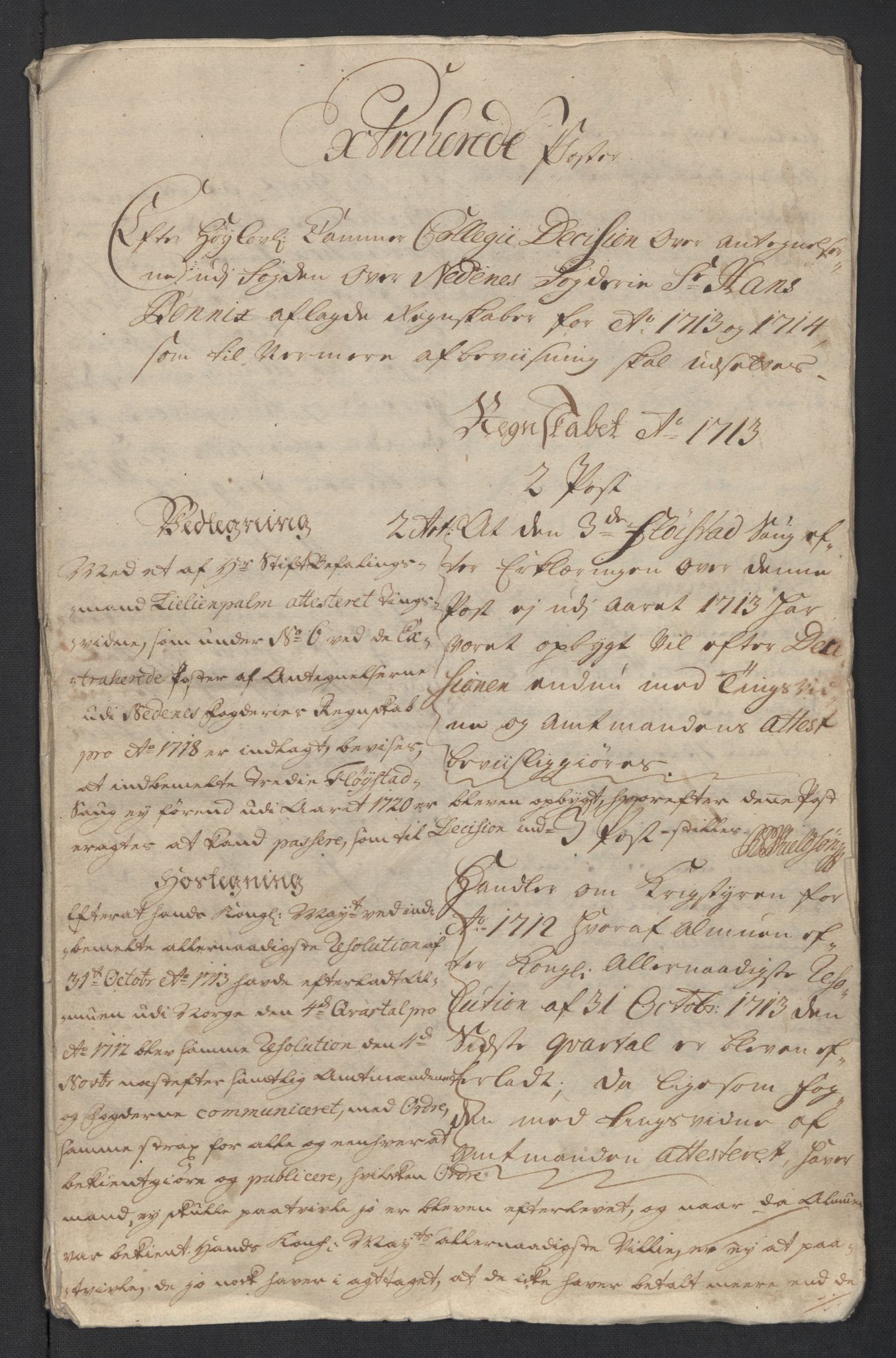 Rentekammeret inntil 1814, Reviderte regnskaper, Fogderegnskap, AV/RA-EA-4092/R39/L2321: Fogderegnskap Nedenes, 1713-1714, s. 578