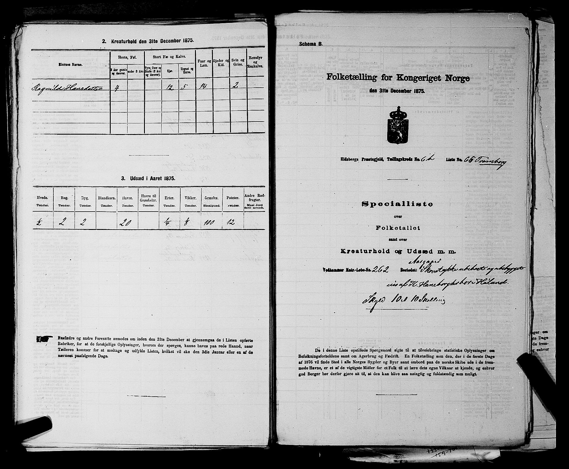 RA, Folketelling 1875 for 0125P Eidsberg prestegjeld, 1875, s. 1329