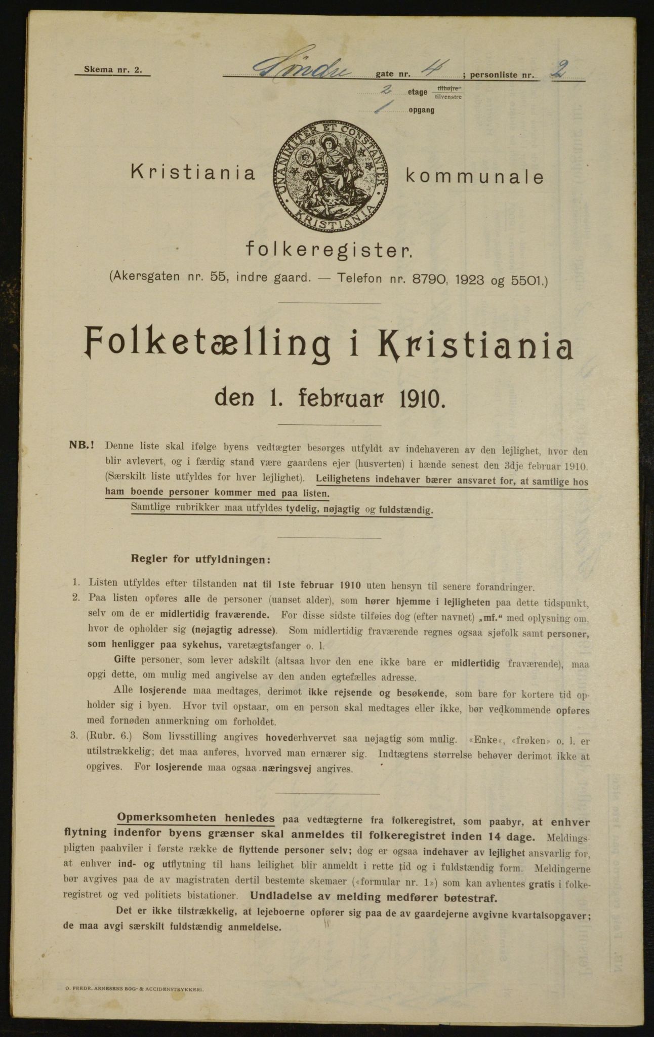 OBA, Kommunal folketelling 1.2.1910 for Kristiania, 1910, s. 100970