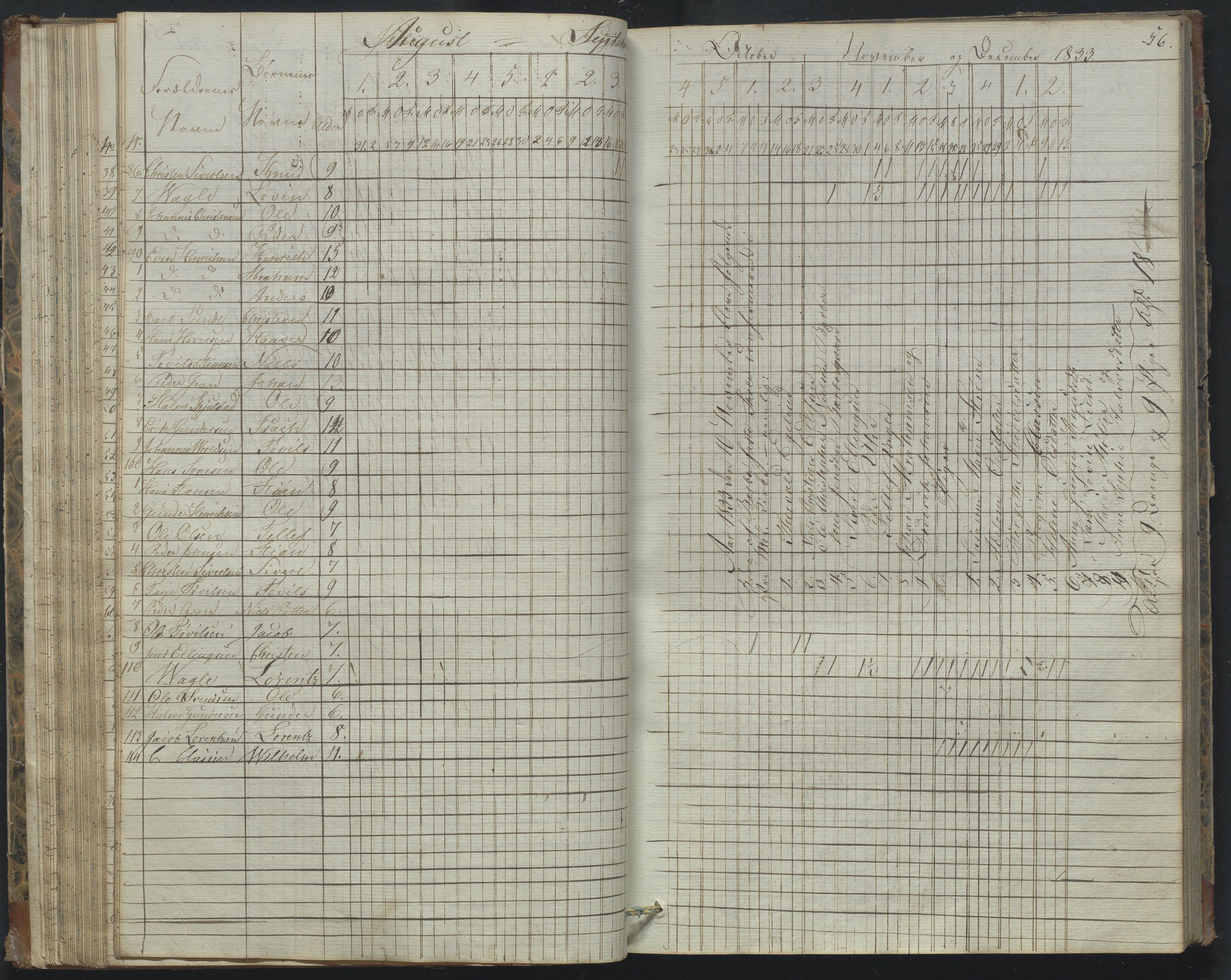 Arendal kommune, Katalog I, AAKS/KA0906-PK-I/07/L0171: Dagjournal, 1830-1840, s. 56