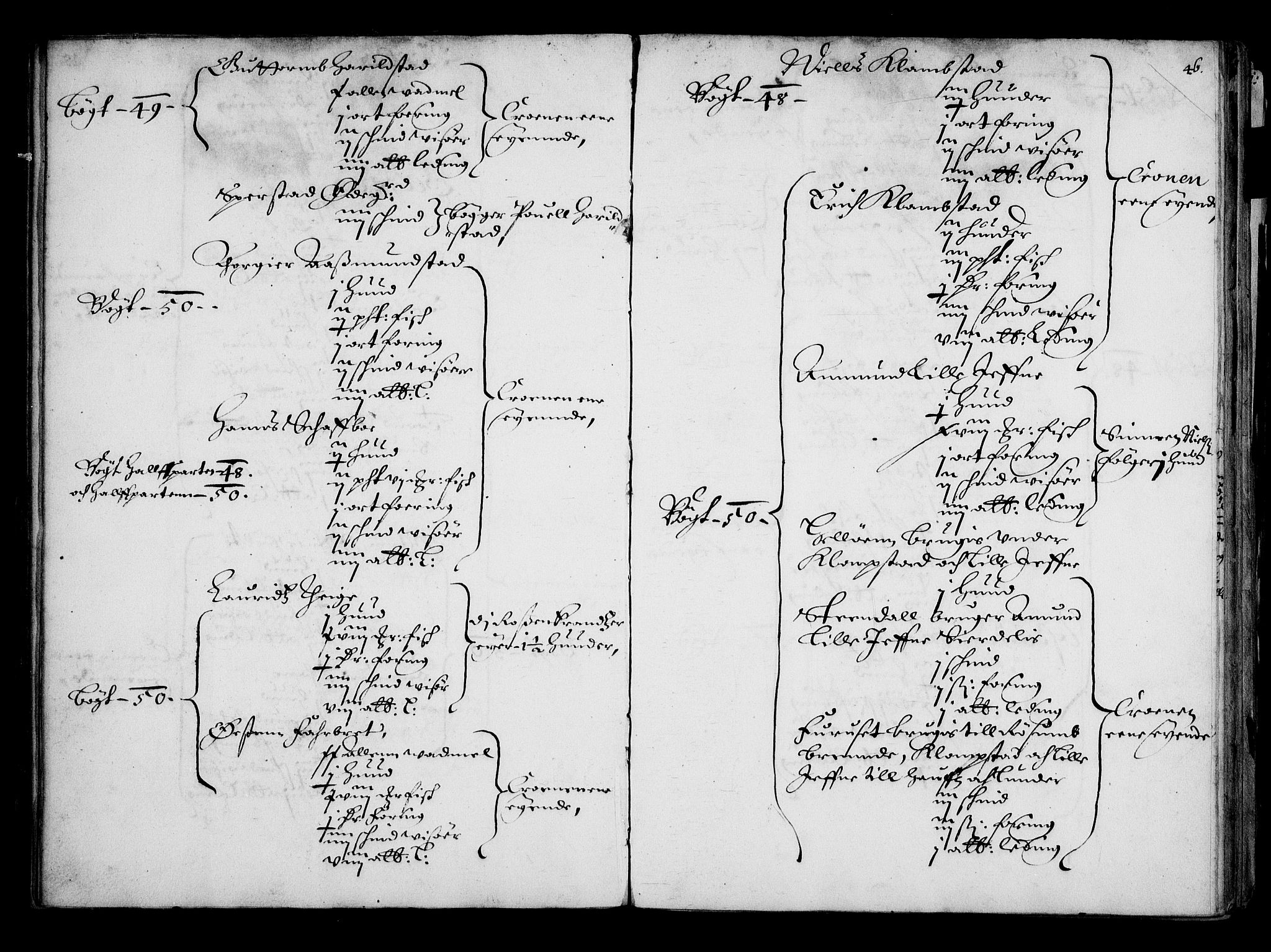 Rentekammeret inntil 1814, Realistisk ordnet avdeling, AV/RA-EA-4070/N/Na/L0001: [XI f]: Akershus stifts jordebok, 1652, s. 45b-46a