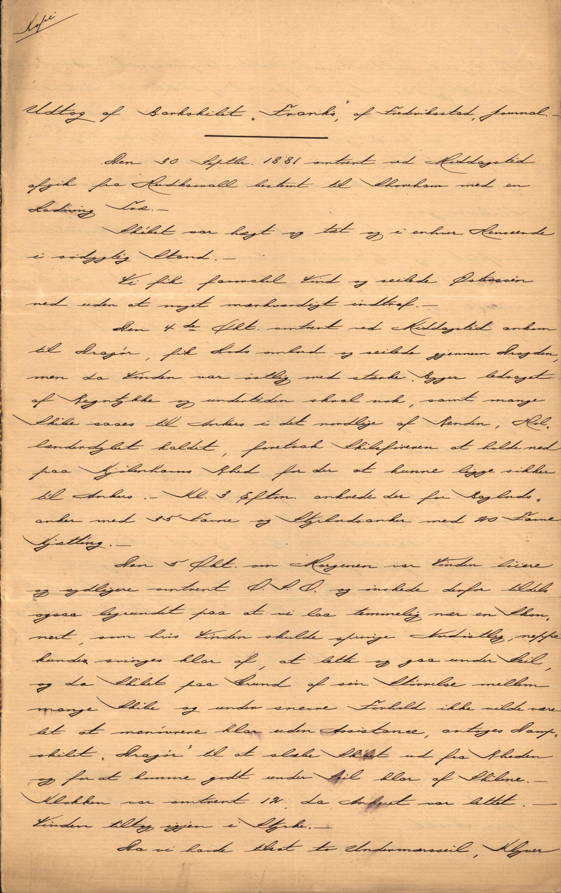 Pa 63 - Østlandske skibsassuranceforening, VEMU/A-1079/G/Ga/L0014/0004: Havaridokumenter / Bertrand, Frigga, Frank, Nordafjeld, 1881, s. 55