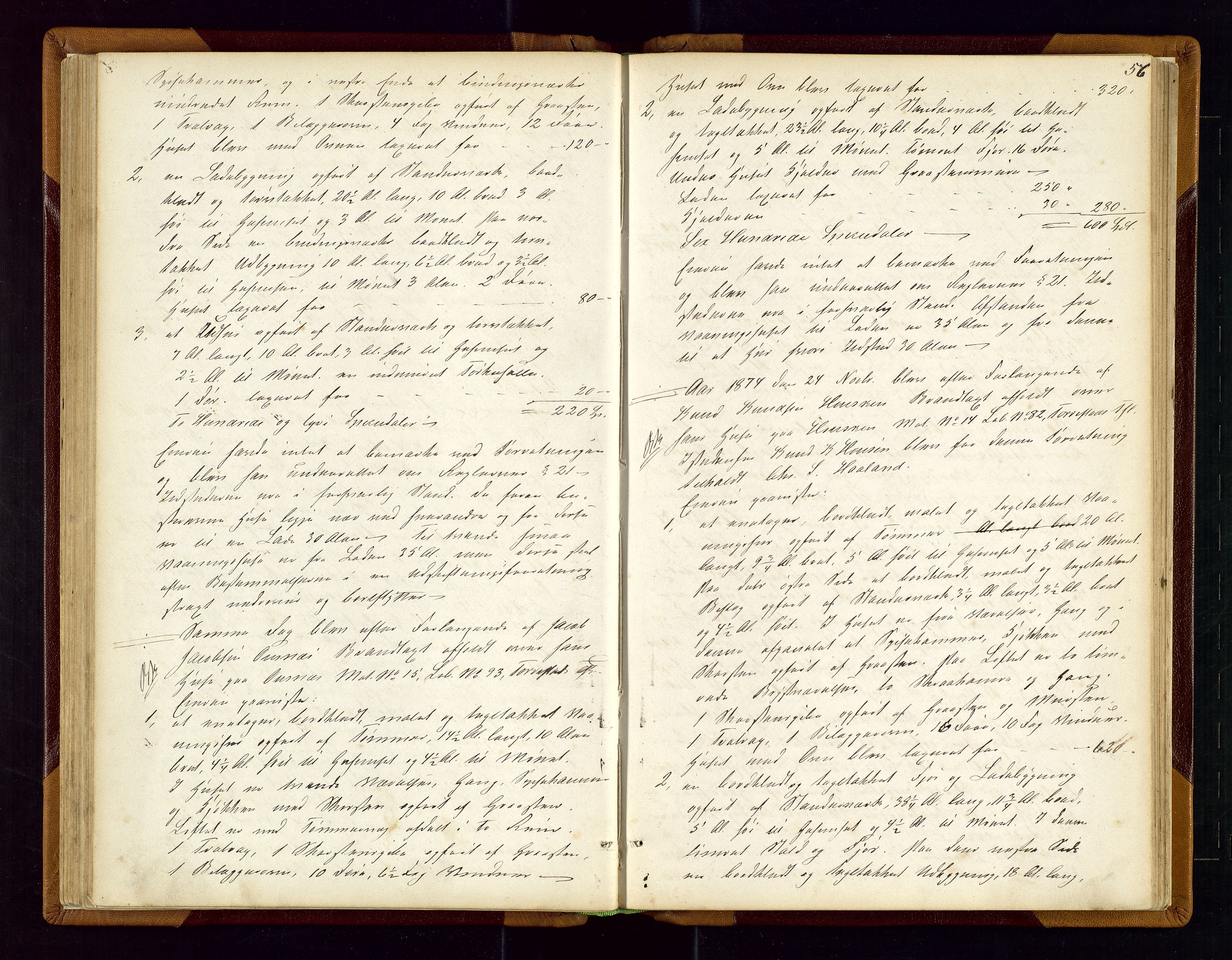 Torvestad lensmannskontor, SAST/A-100307/1/Goa/L0001: "Brandtaxationsprotokol for Torvestad Thinglag", 1867-1883, s. 55b-56a