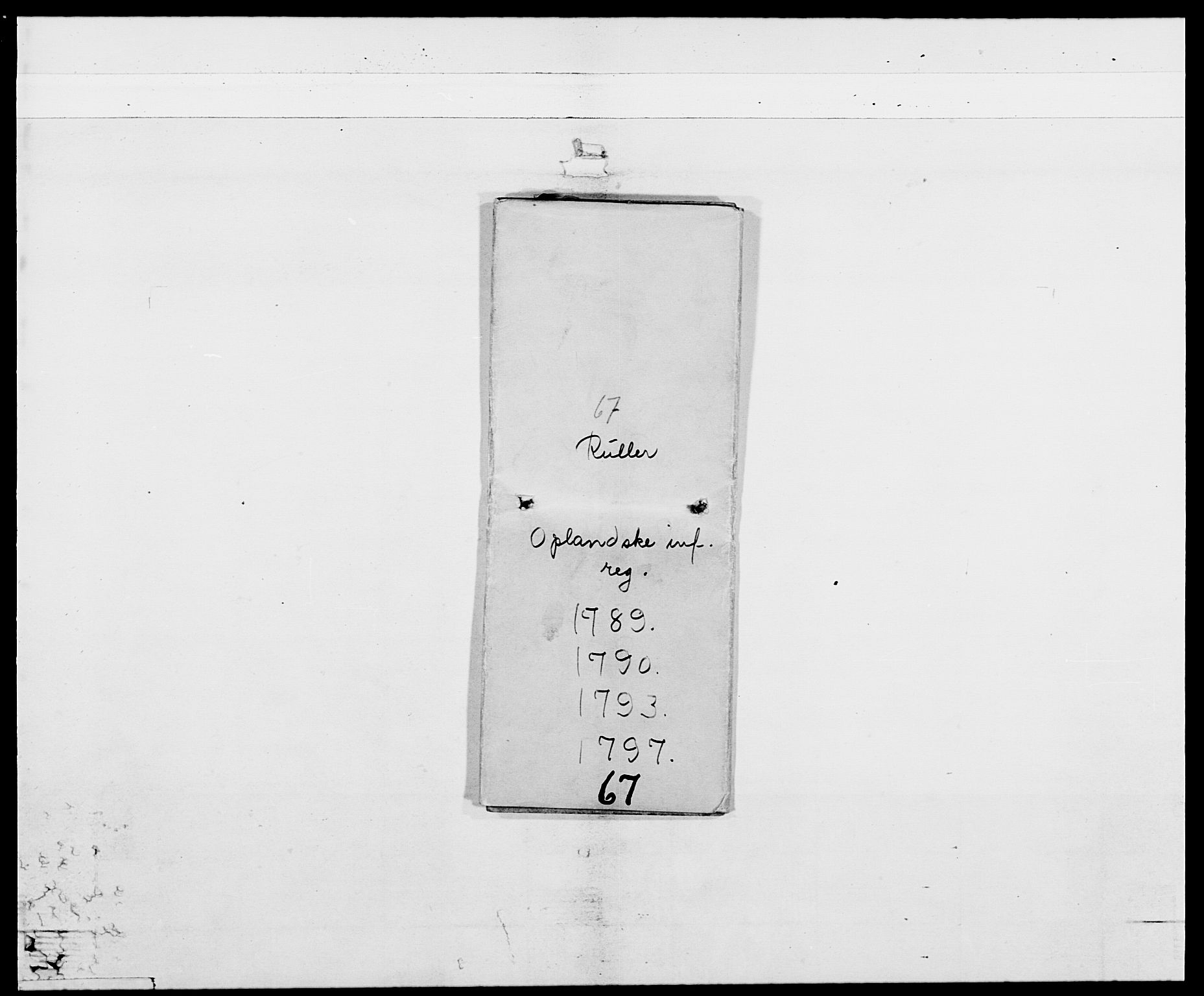 Generalitets- og kommissariatskollegiet, Det kongelige norske kommissariatskollegium, AV/RA-EA-5420/E/Eh/L0067: Opplandske nasjonale infanteriregiment, 1789-1797, s. 11