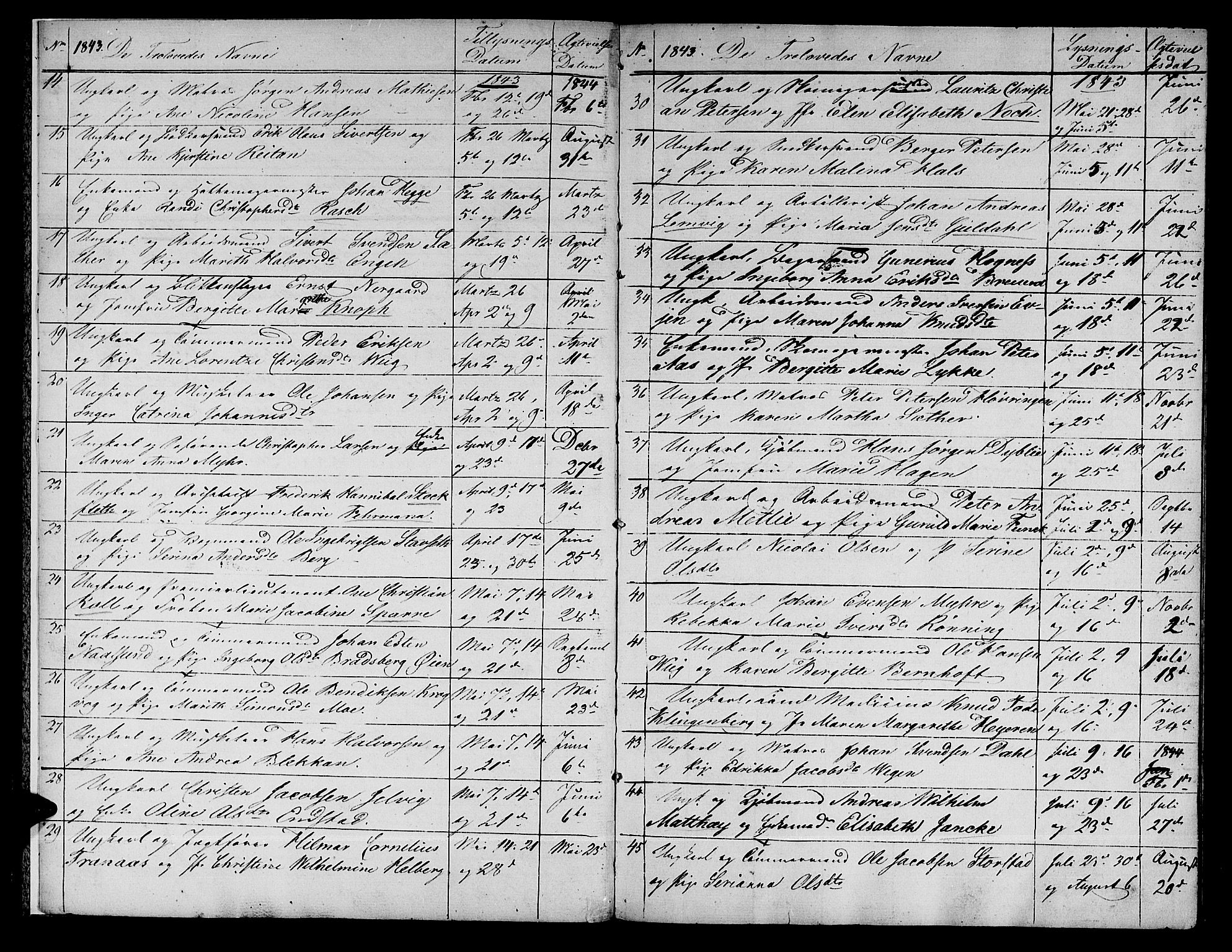 Ministerialprotokoller, klokkerbøker og fødselsregistre - Sør-Trøndelag, SAT/A-1456/601/L0085: Klokkerbok nr. 601C03, 1842-1869