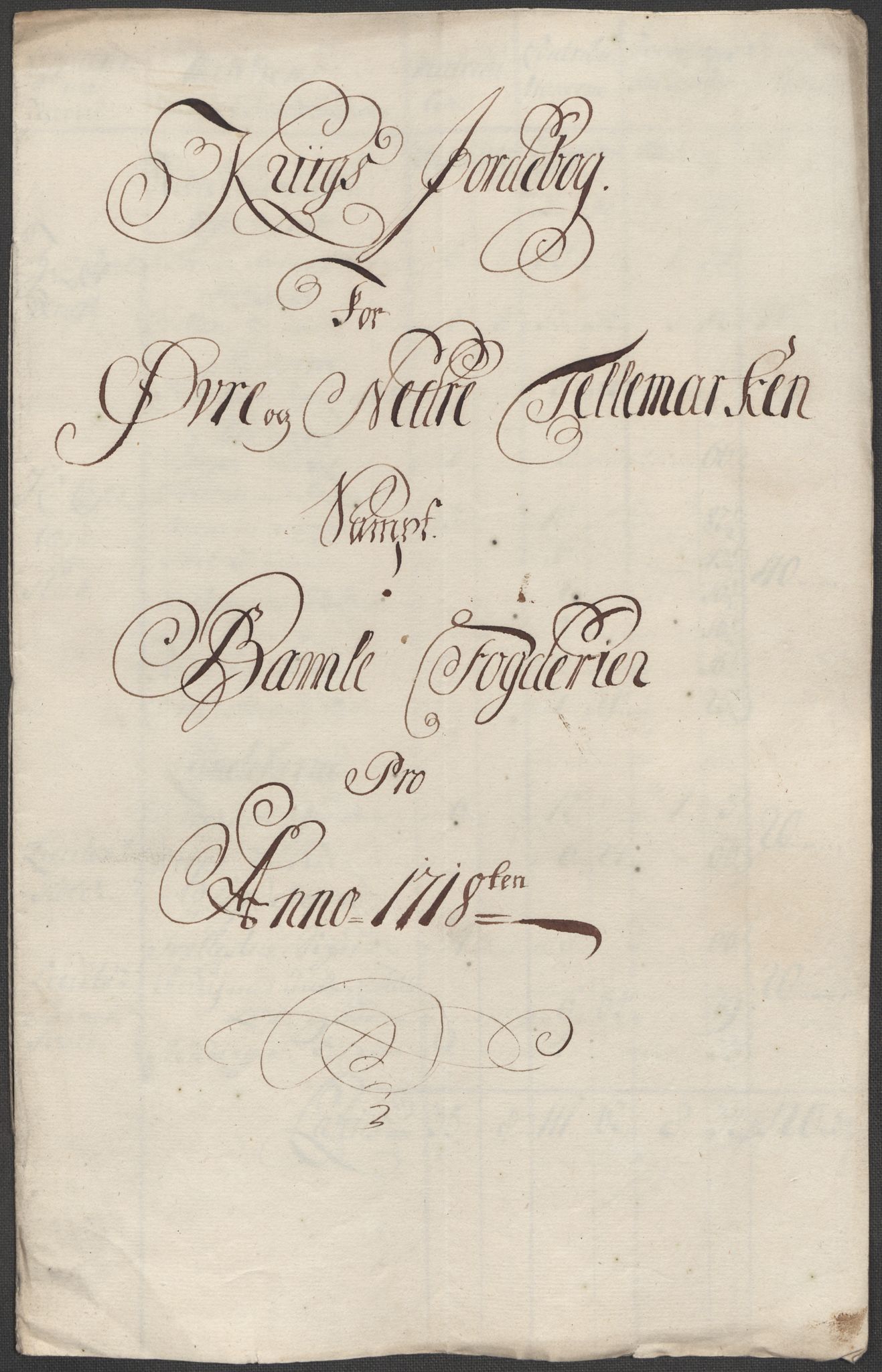 Rentekammeret inntil 1814, Reviderte regnskaper, Fogderegnskap, RA/EA-4092/R36/L2130: Fogderegnskap Øvre og Nedre Telemark og Bamble, 1718, s. 261