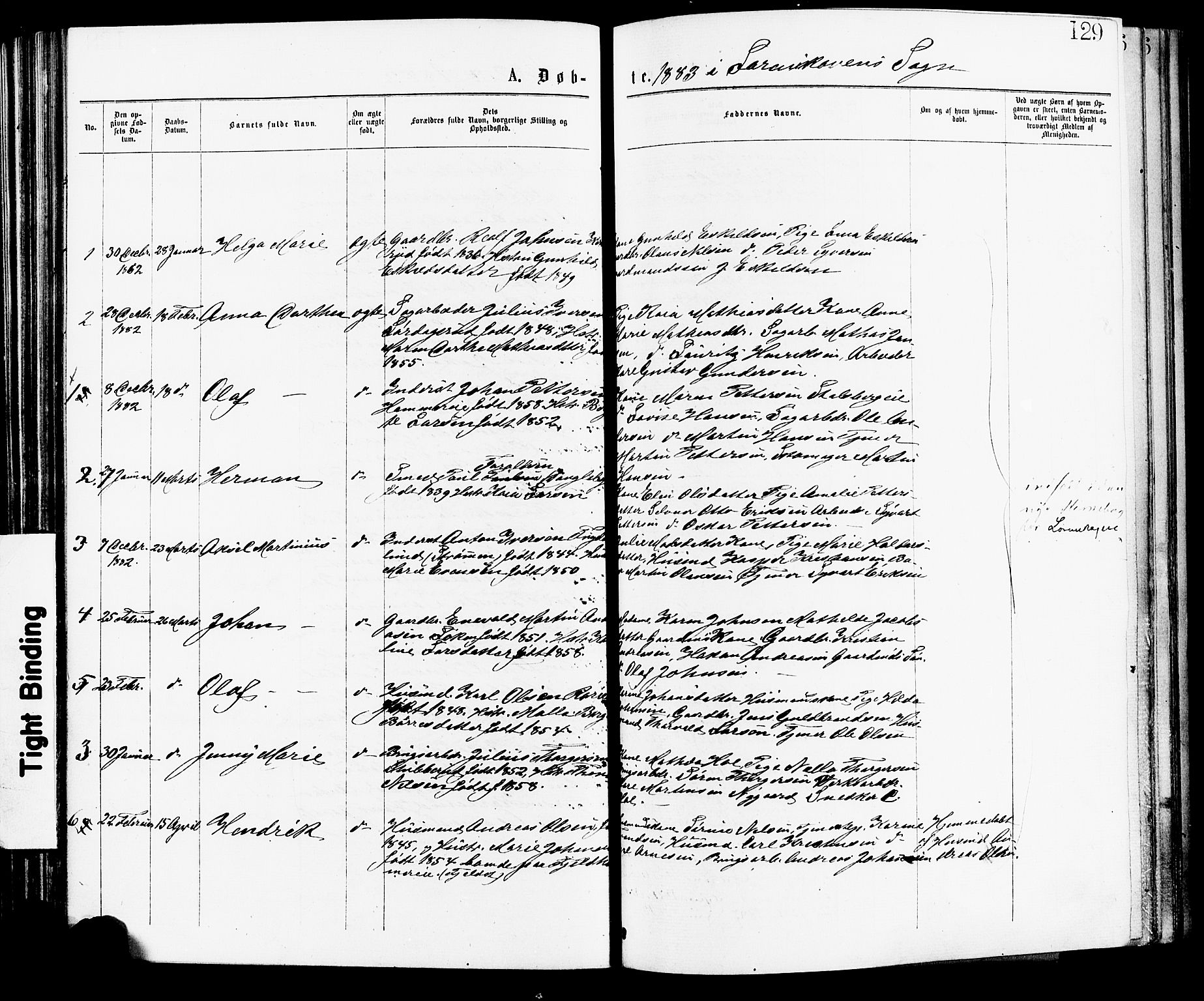 Skedsmo prestekontor Kirkebøker, AV/SAO-A-10033a/F/Fa/L0012: Ministerialbok nr. I 12, 1876-1883, s. 129