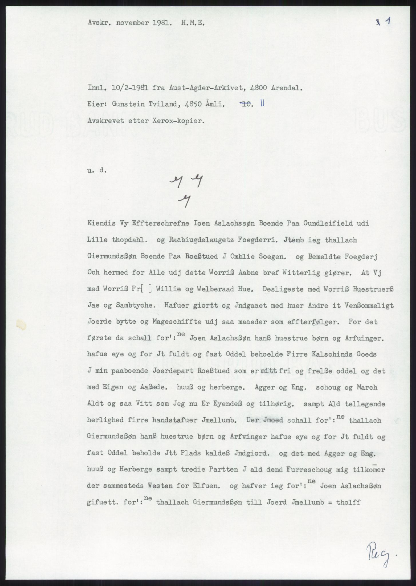 Samlinger til kildeutgivelse, Diplomavskriftsamlingen, AV/RA-EA-4053/H/Ha, s. 204