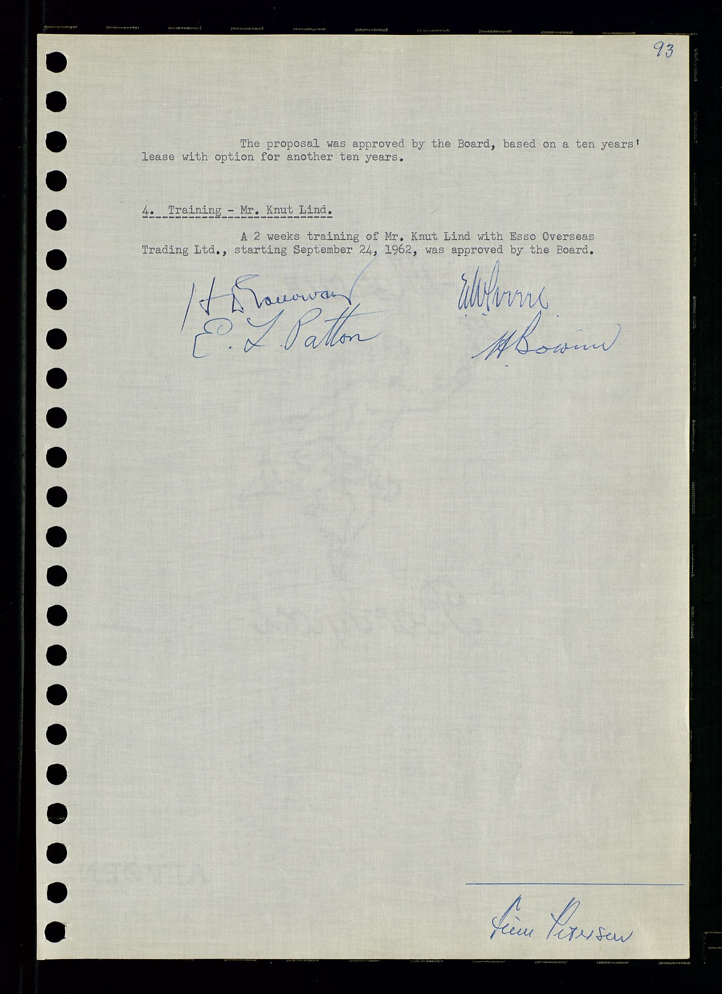 Pa 0982 - Esso Norge A/S, SAST/A-100448/A/Aa/L0001/0003: Den administrerende direksjon Board minutes (styrereferater) / Den administrerende direksjon Board minutes (styrereferater), 1962, s. 93